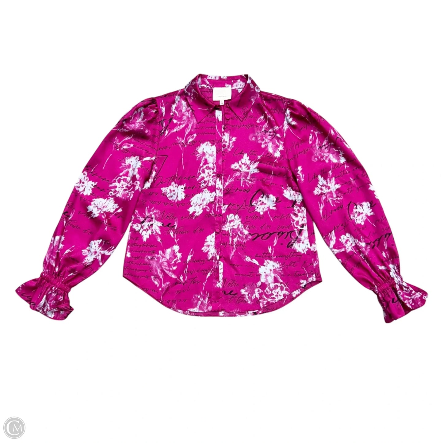 Top Long Sleeve By Cinc A Sept In Pink & Purple, Size: L