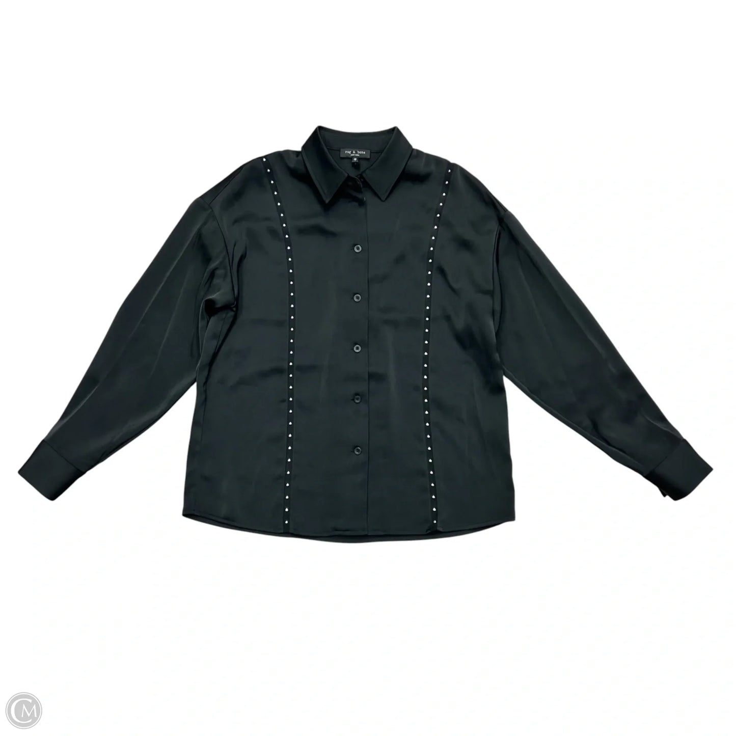 Top Long Sleeve By Rag And Bone In Black & Silver, Size: Xs