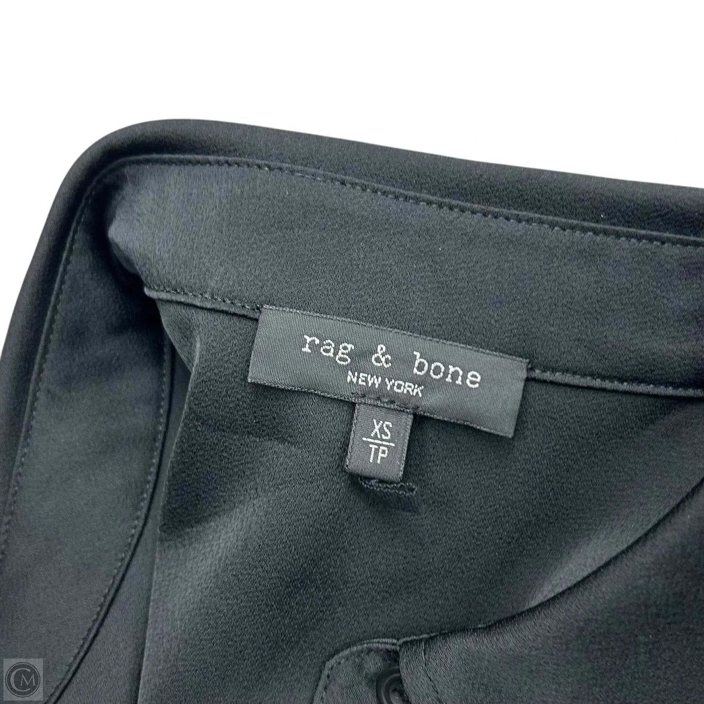 Top Long Sleeve By Rag And Bone In Black & Silver, Size: Xs