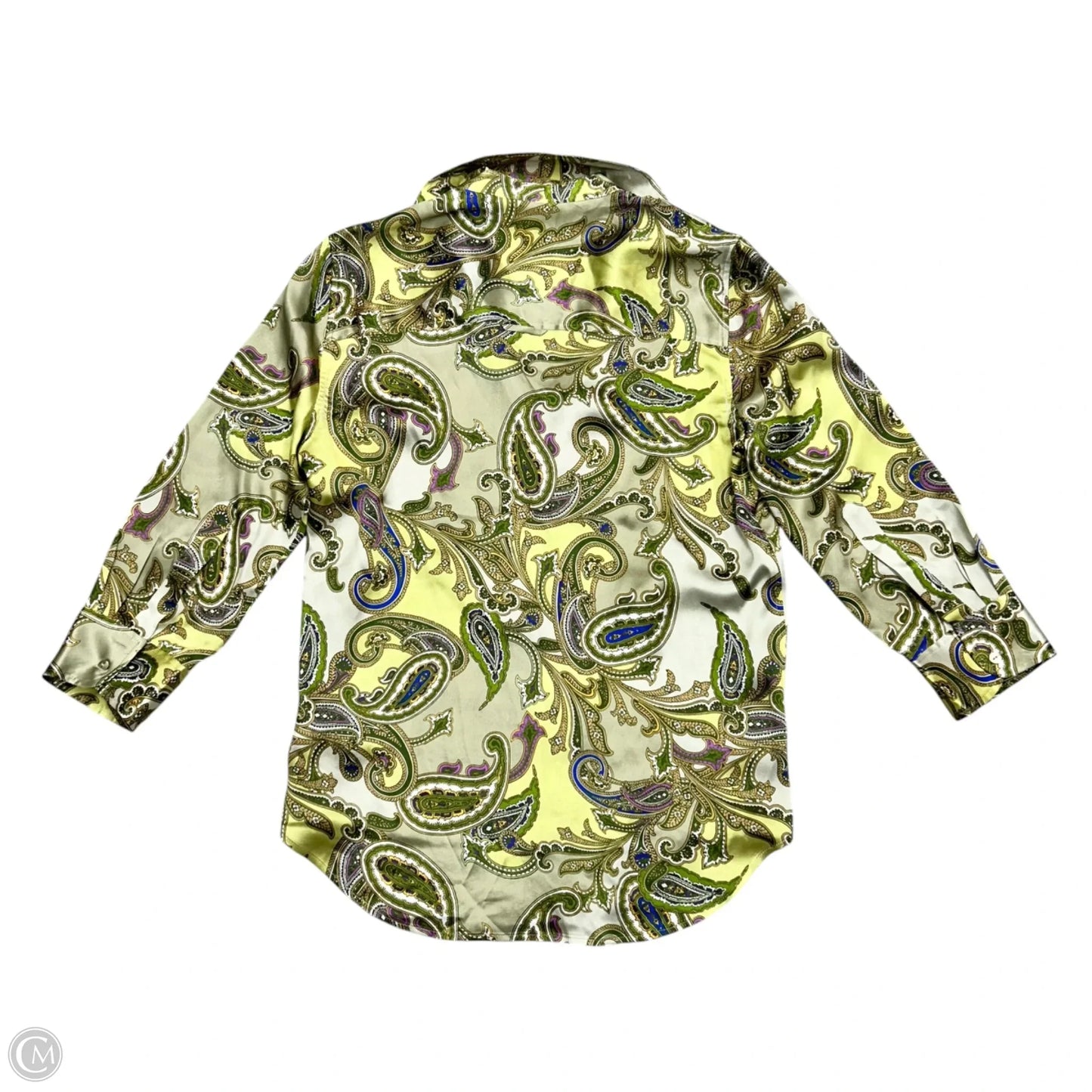 Top Long Sleeve By L Agence In Green & Purple, Size: S