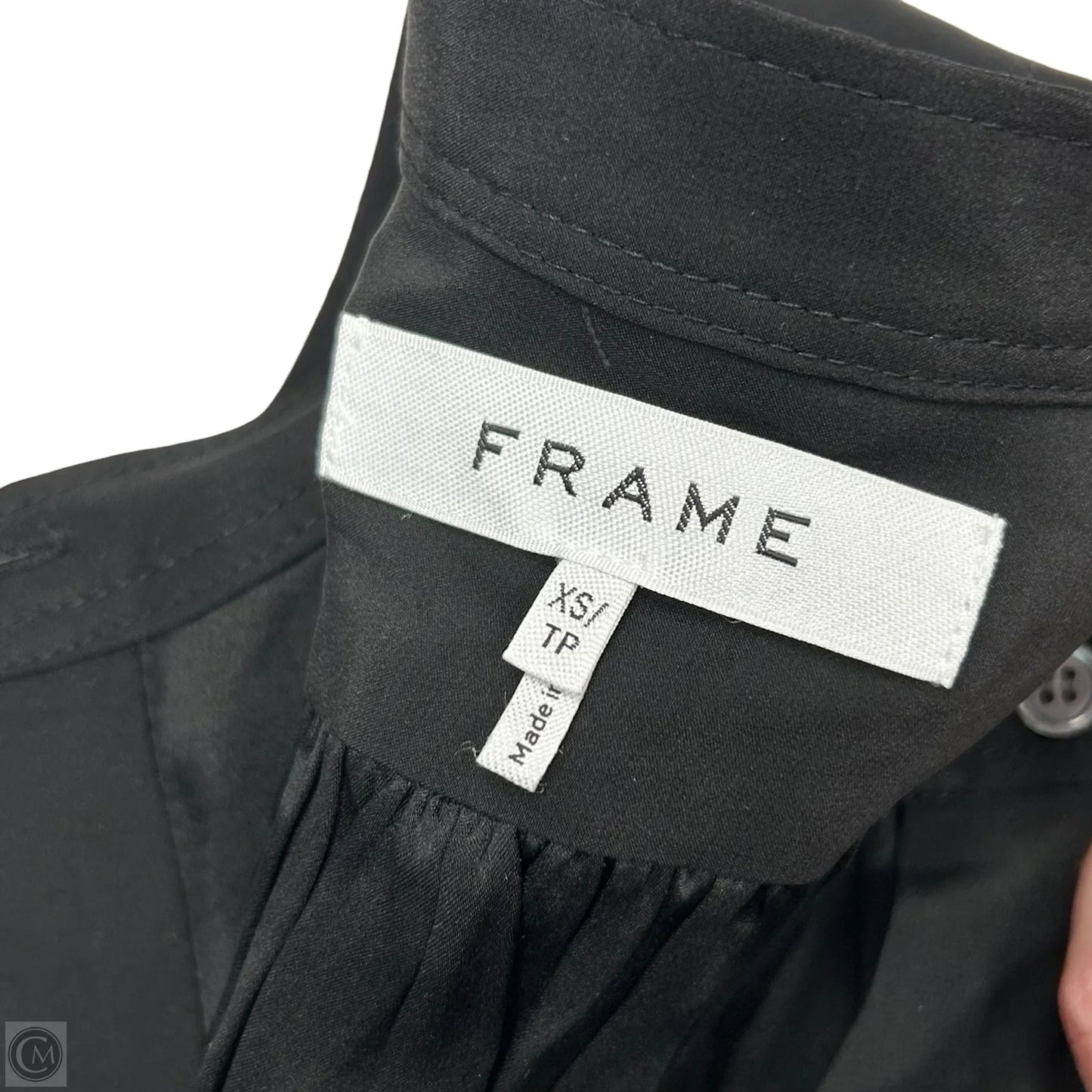 Top Short Sleeve By Frame In Black, Size: Xs