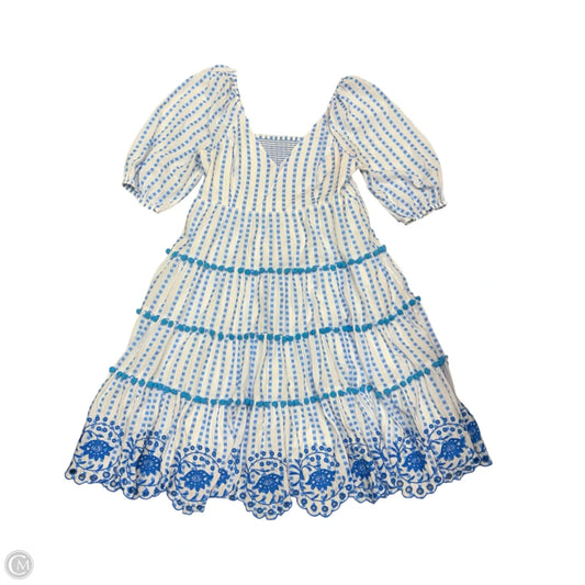 Dress Designer By Lilly Pulitzer In Blue & White, Size: L