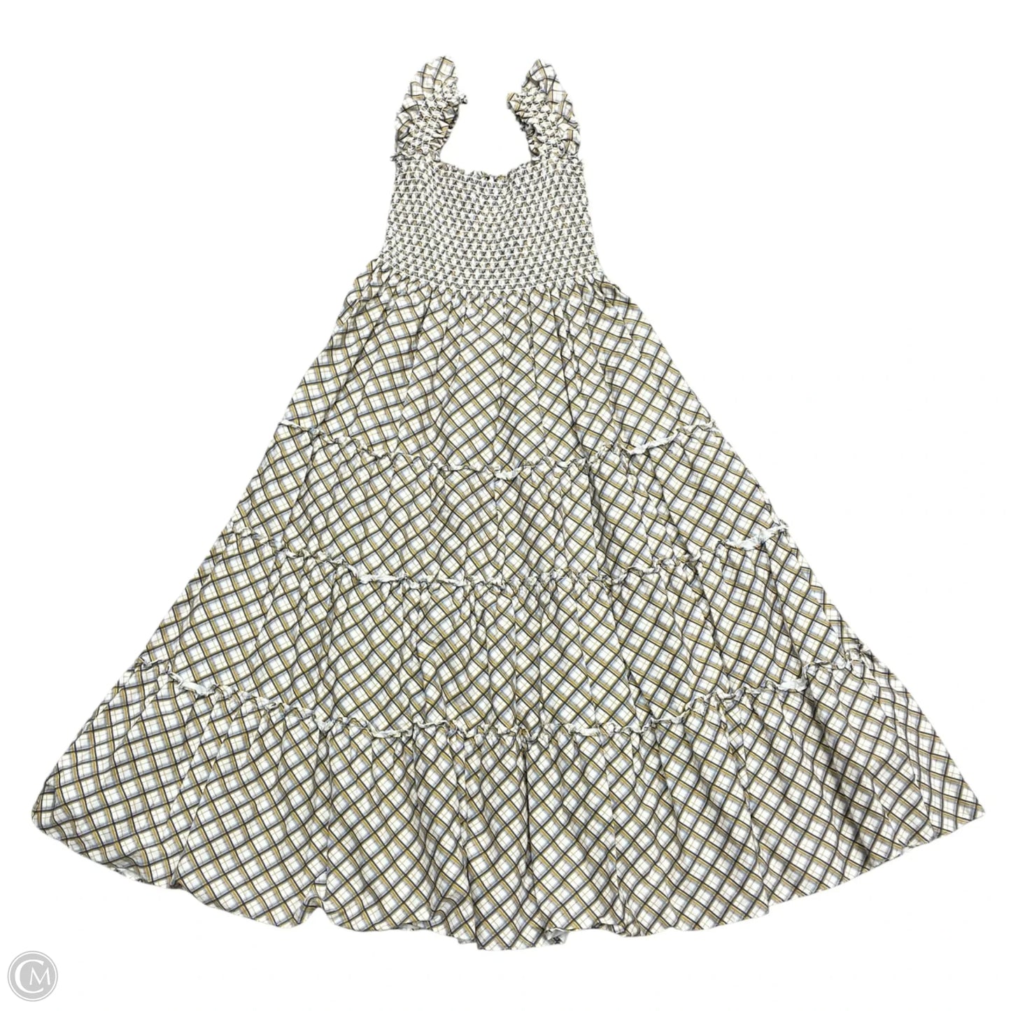 Dress Casual Maxi By Caara In Blue & Yellow, Size: L
