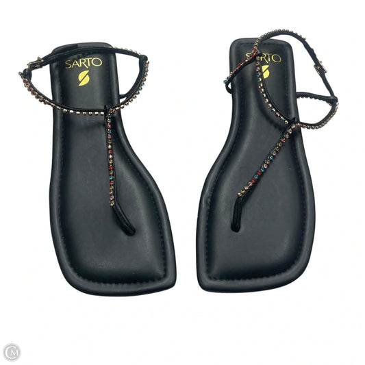 Sandals Flats By Franco Sarto In Black, Size: 8