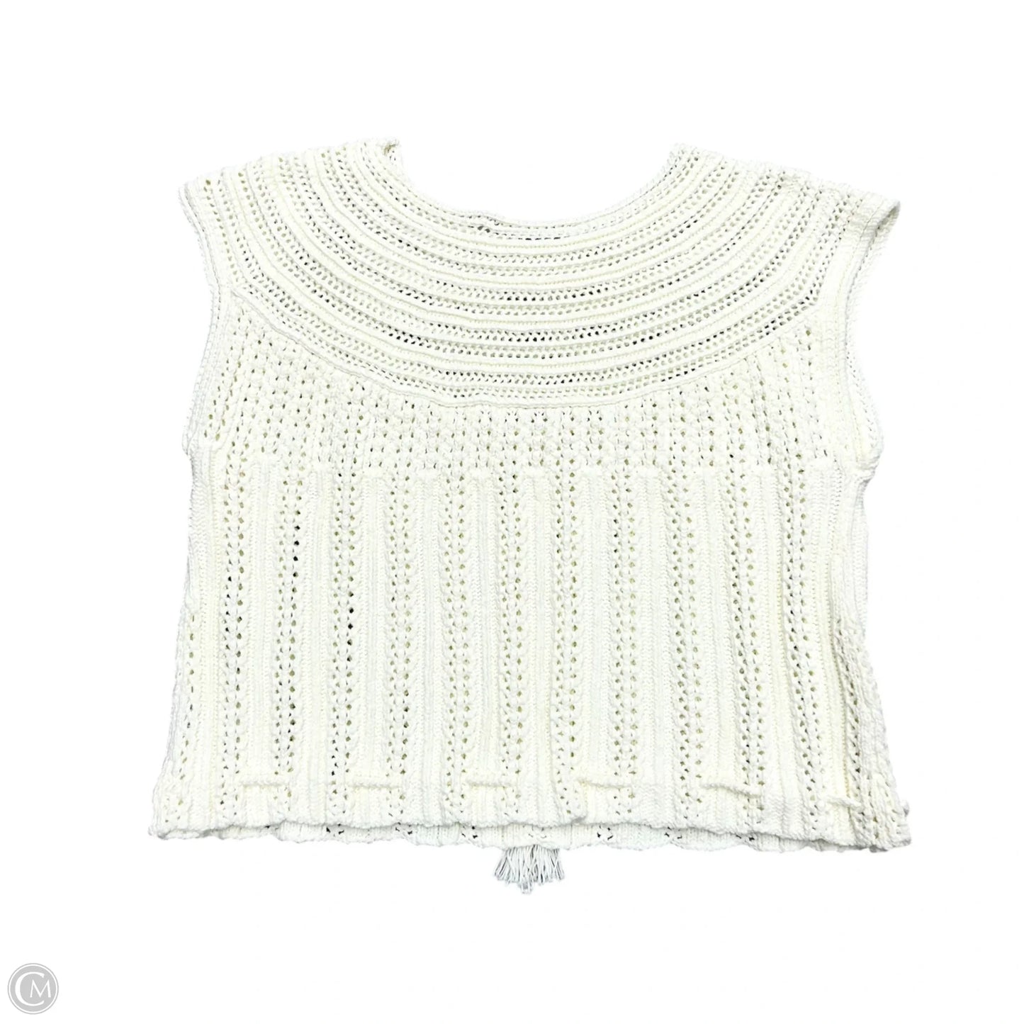 Sweater Short Sleeve By Marie Oliver In White, Size: S
