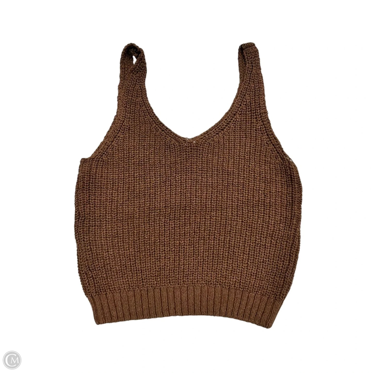 Top Sleeveless By Kivari In Brown, Size: S