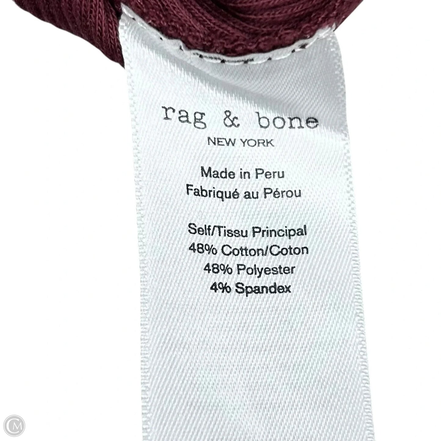 Top Sleeveless By Rag And Bone In Maroon, Size: S
