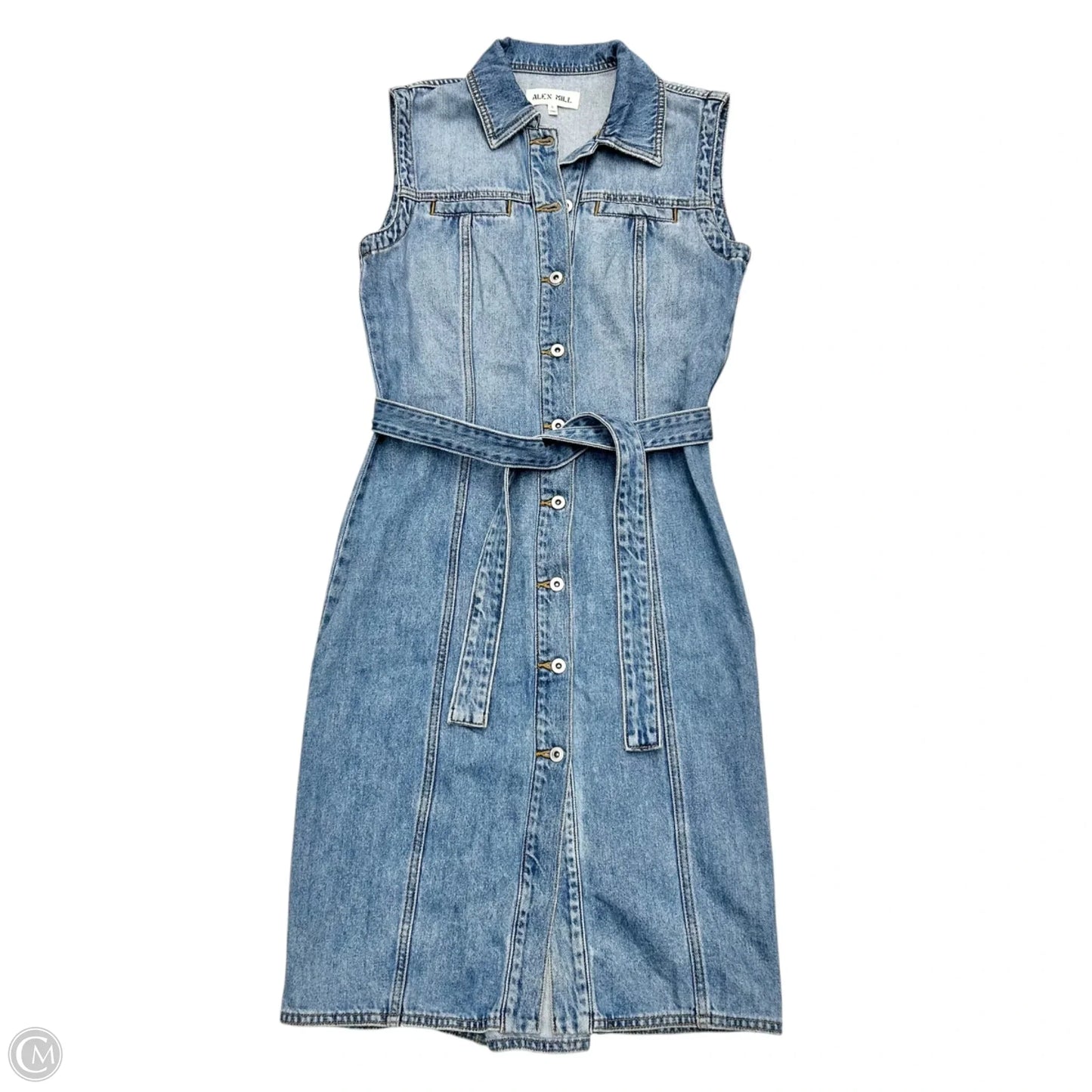 Dress Casual Midi By Alex Mill In Blue Denim, Size: S