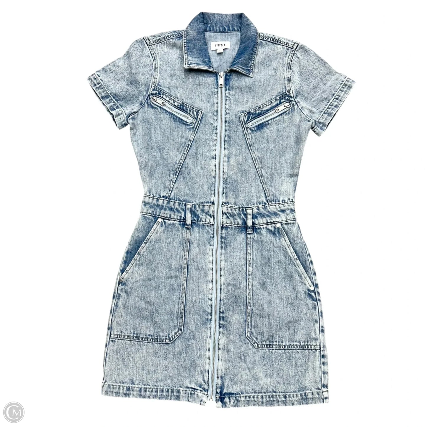 Dress Casual Short By Pistola In Blue Denim, Size: S