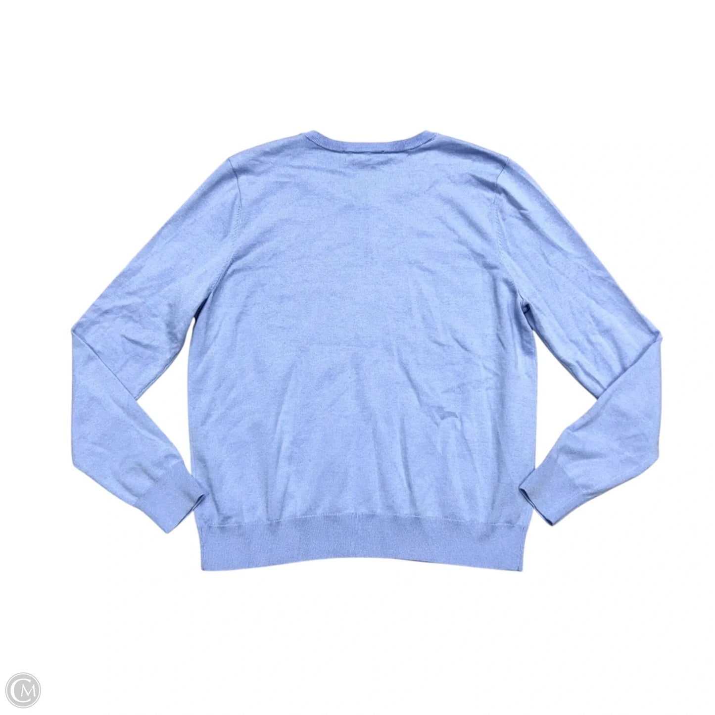 Sweater Cardigan By Elliott Lauren In Blue & White, Size: M