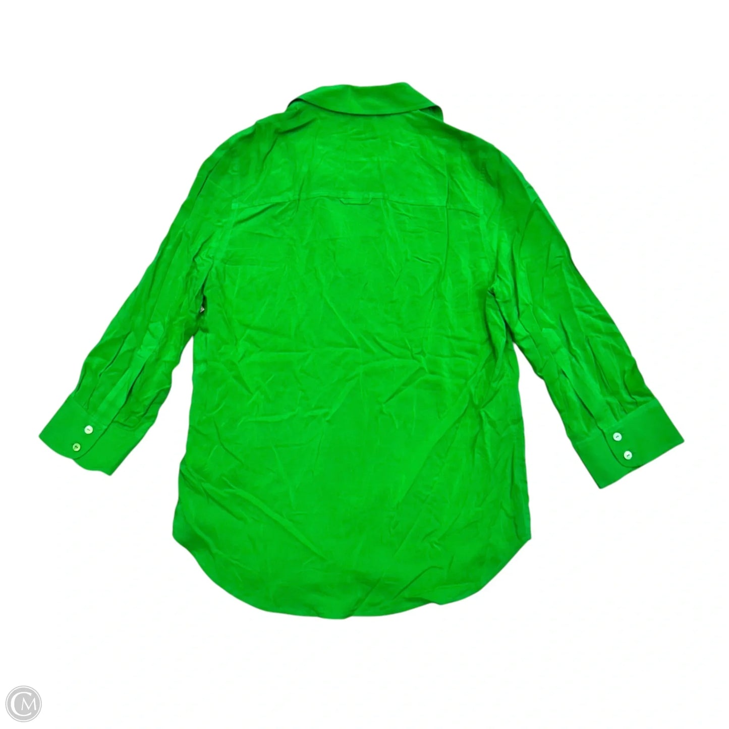 Top Long Sleeve By L Agence In Green, Size: S