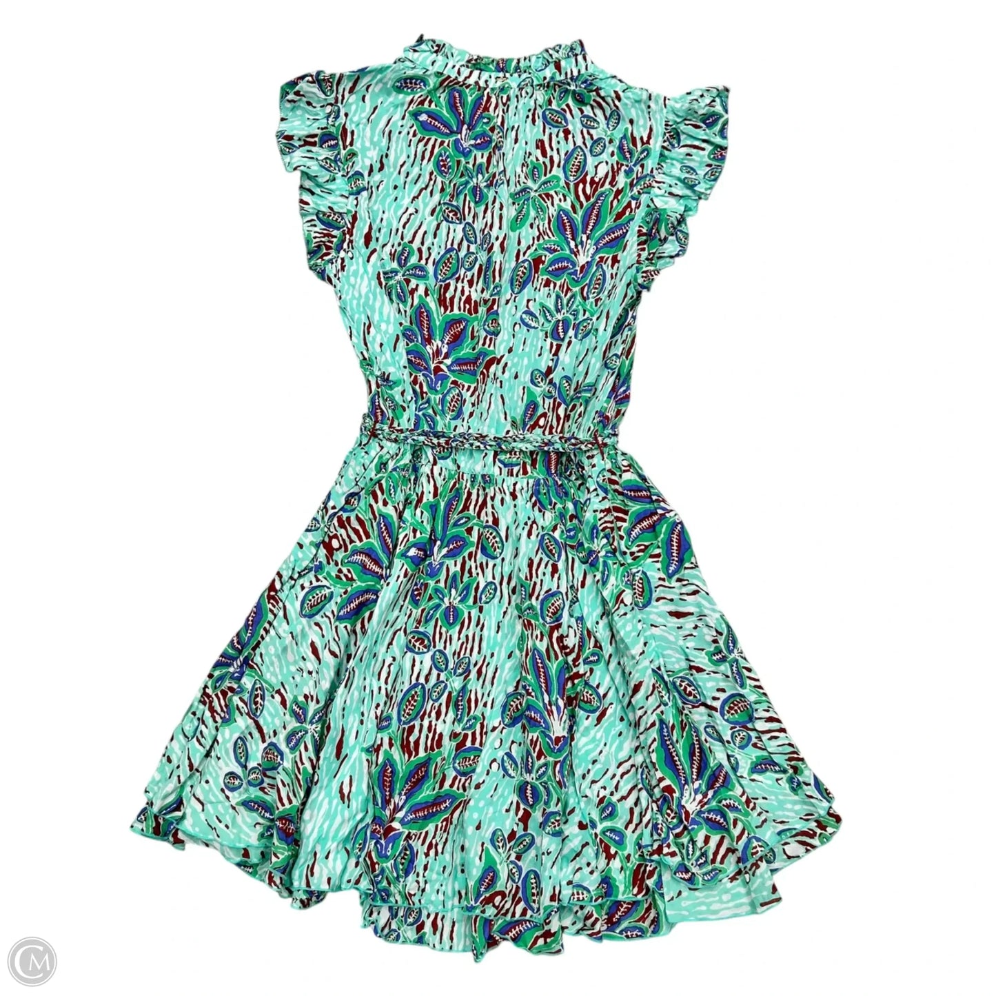 Dress Casual Short By Poupette St Barth In Green & Red, Size: S