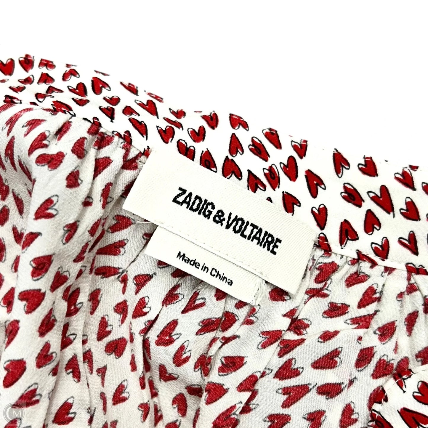 Top Long Sleeve By Zadig And Voltaire In Red & White, Size: Xs