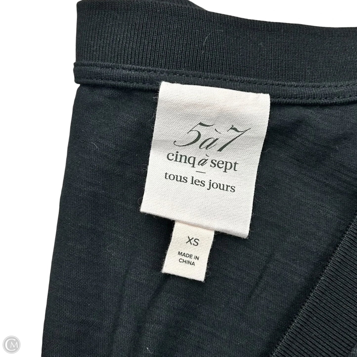 Top Short Sleeve By Cinc A Sept In Black, Size: Xs