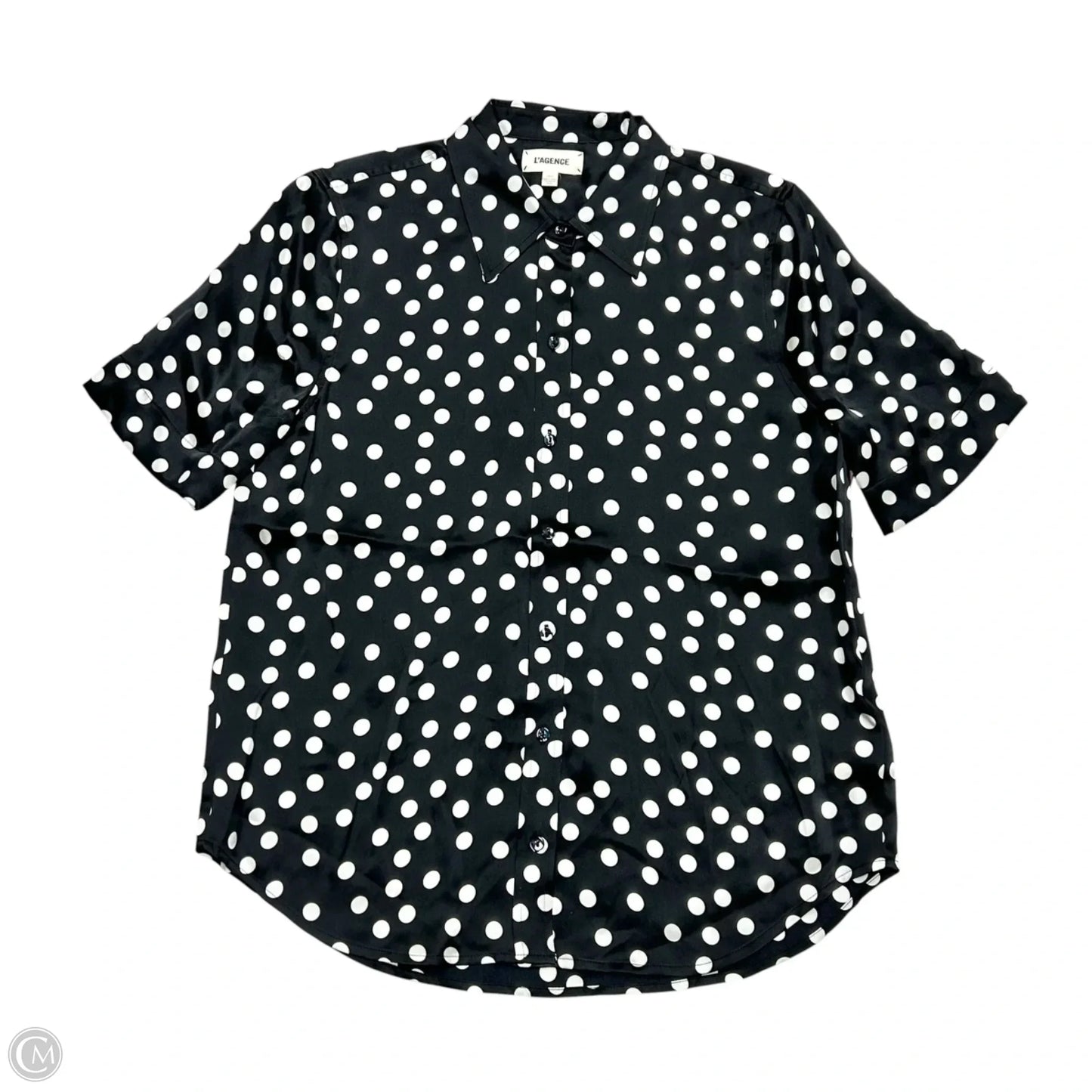 Top Short Sleeve By L Agence In Black & White, Size: Xs