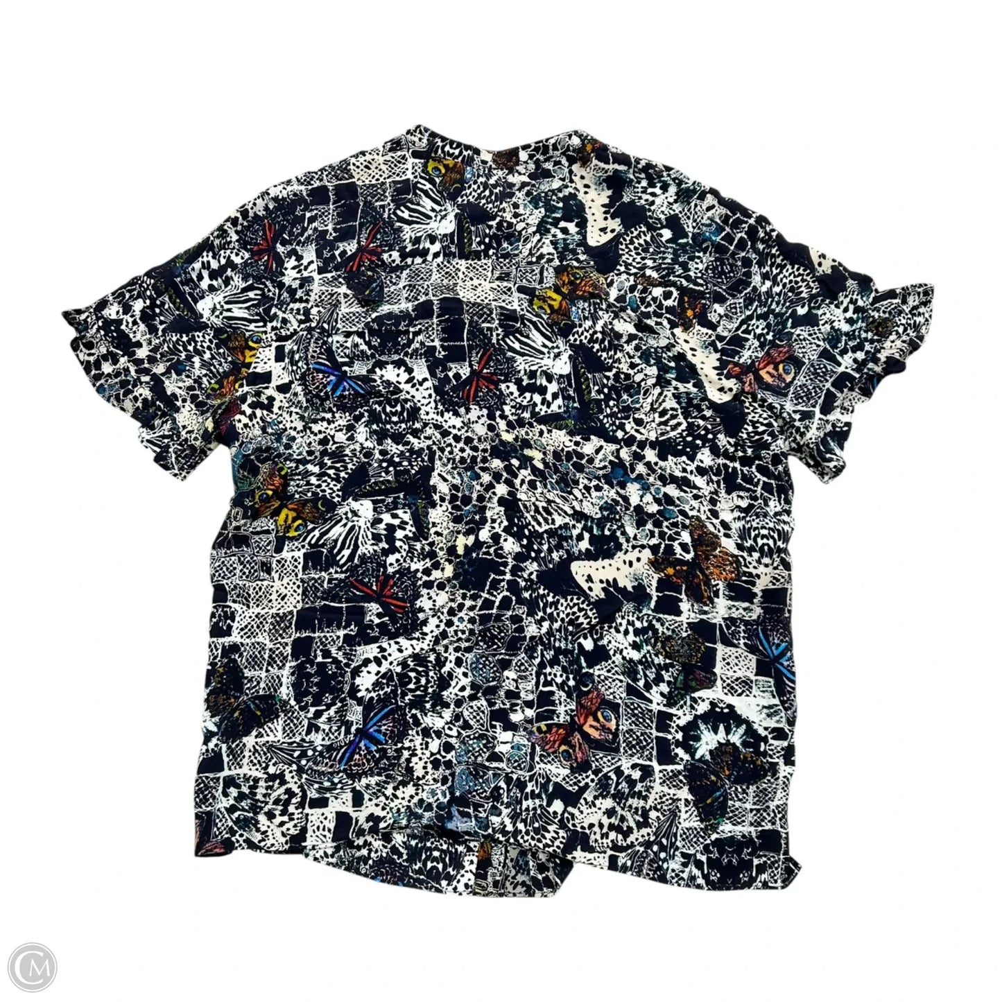 Top Short Sleeve By Zadig And Voltaire In Blue & White, Size: Xs