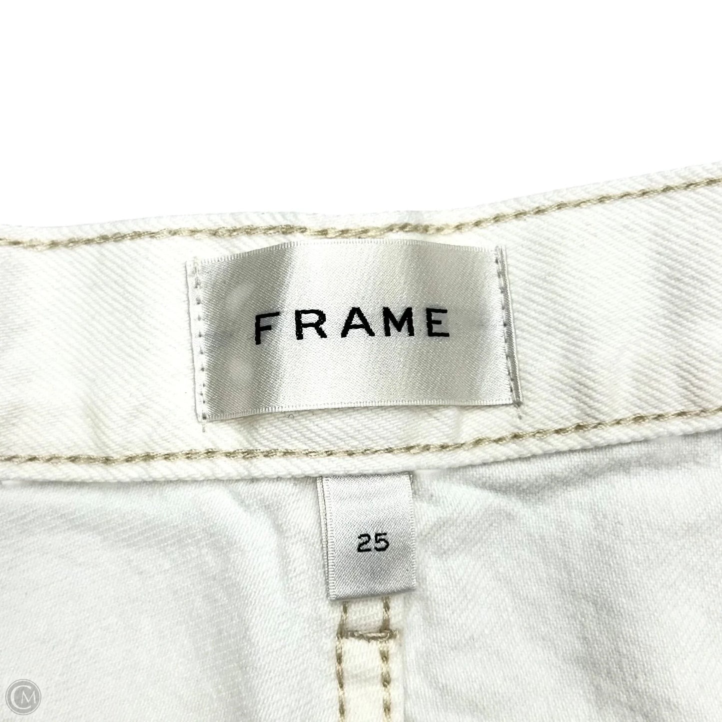 Shorts By Frame In White Denim, Size: 0