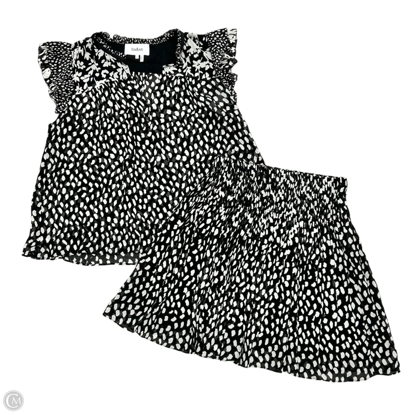Skirt Set 2pc By Ba&sh In Black & Cream, Size: Xs