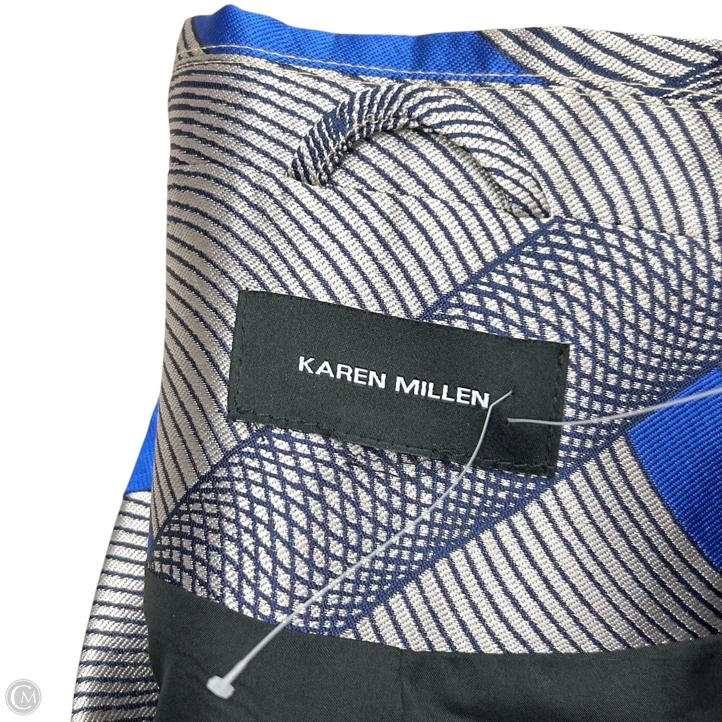 Blazer By Karen Millen In Blue & Grey, Size: L