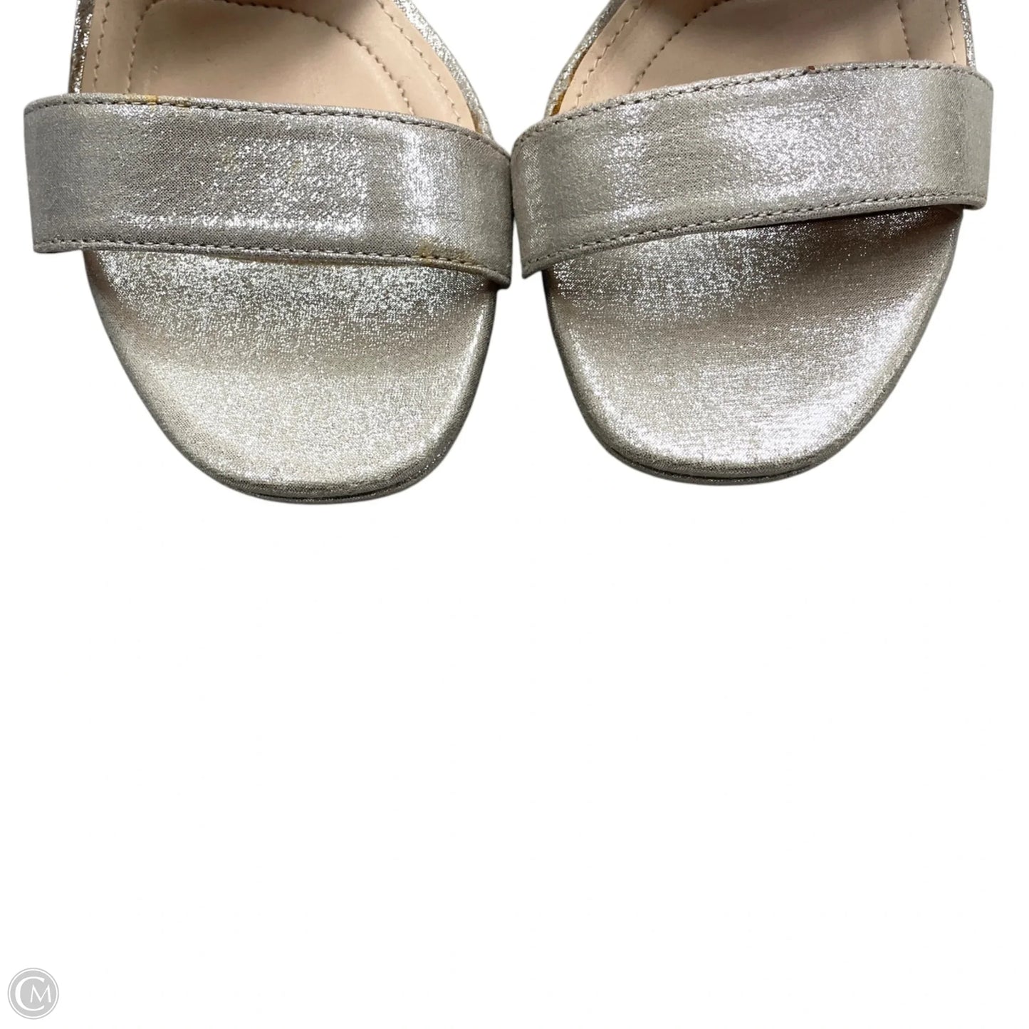 Sandals Heels Block By Nina In Silver, Size: 9.5