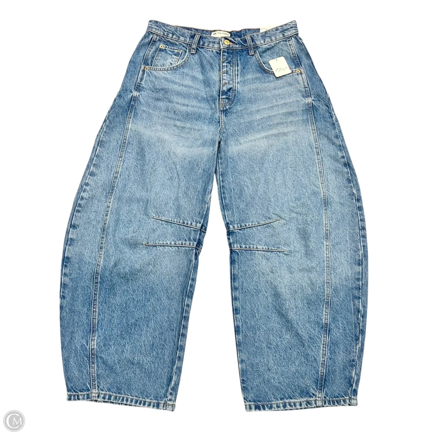 Jeans Wide Leg By Free People In Blue Denim, Size: 4