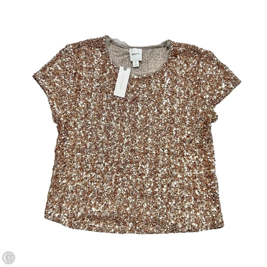Top Short Sleeve By Maeve In Rose Gold, Size: M