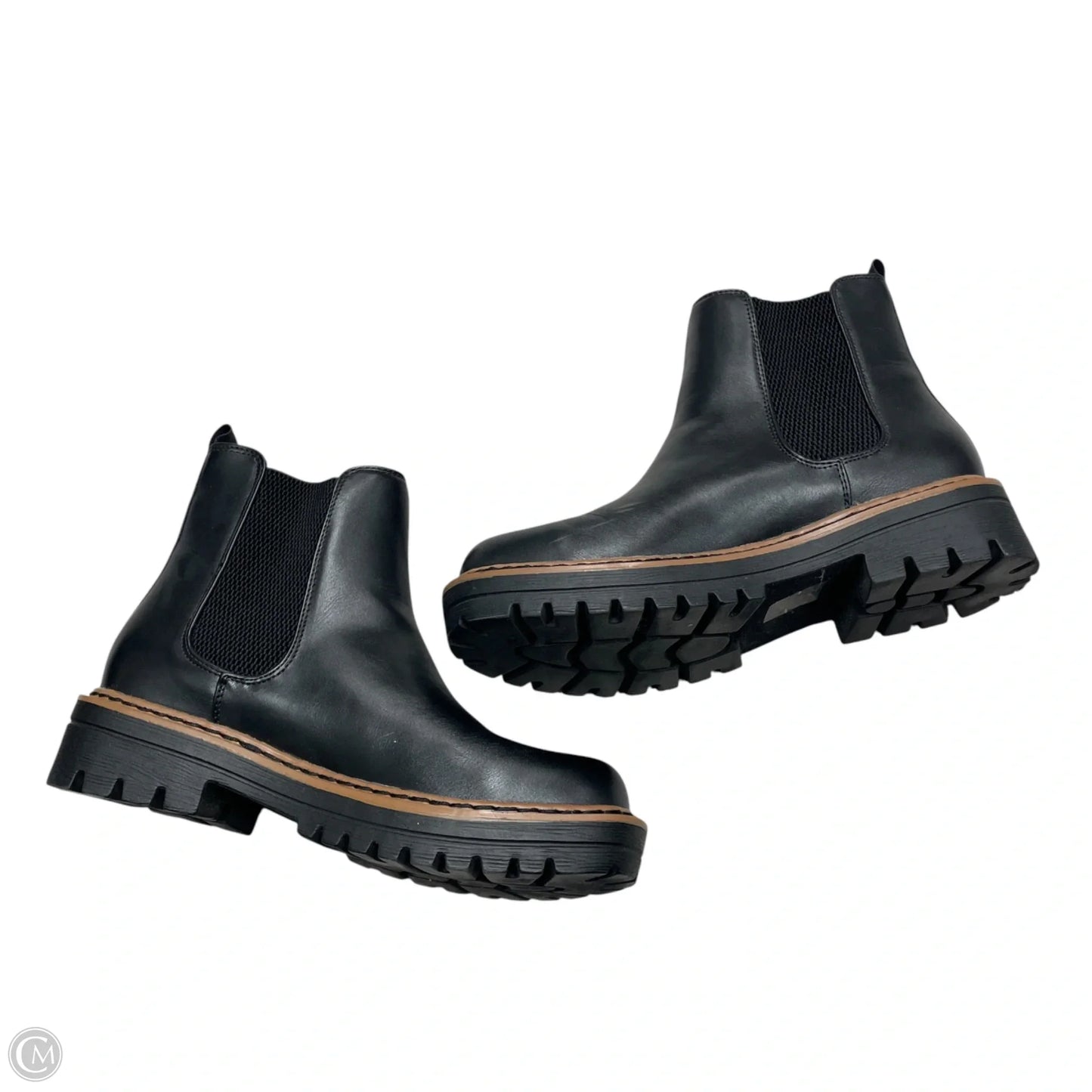 Boots Ankle Flats By Soda In Black, Size: 7