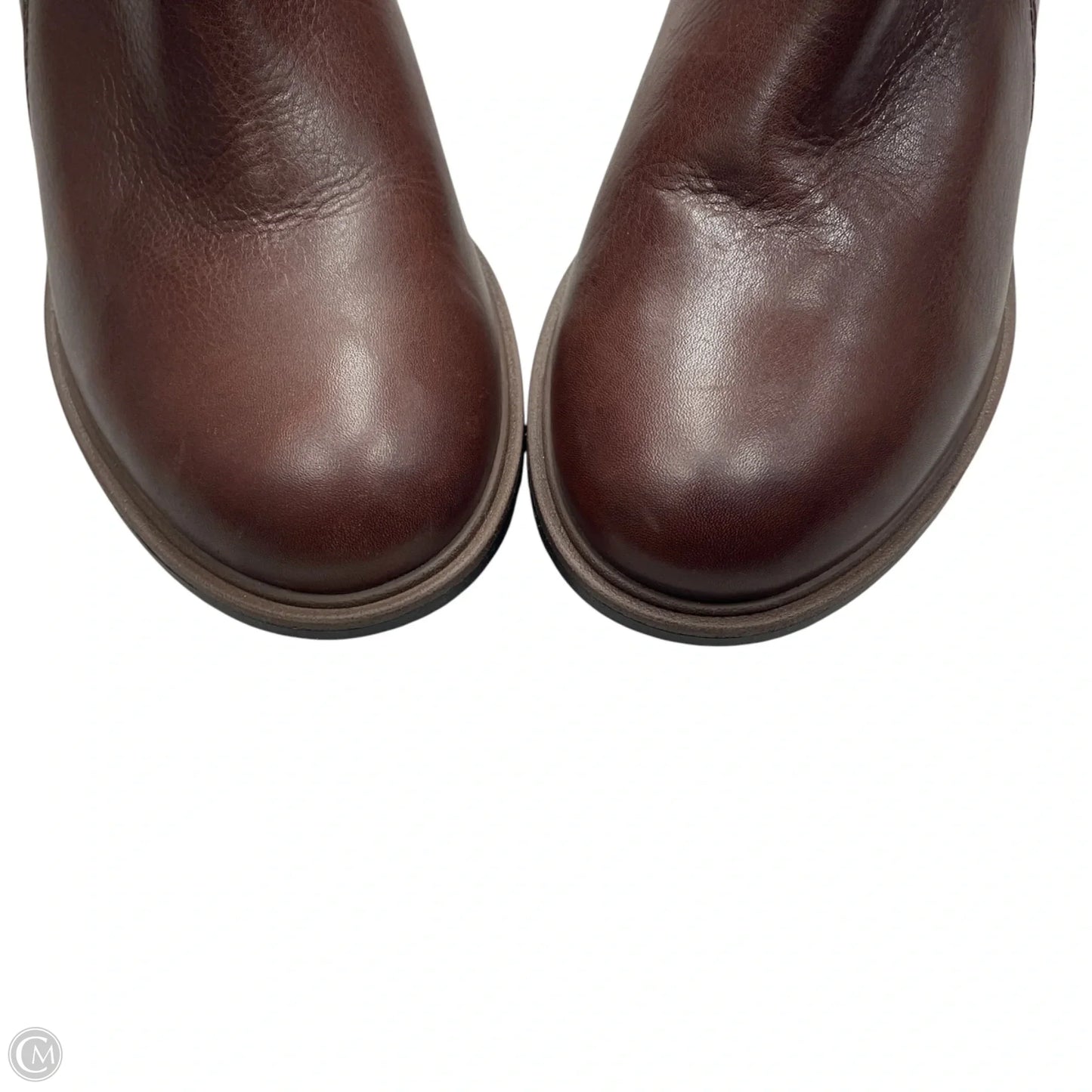 Boots Ankle Heels By Clarks In Brown, Size: 7.5