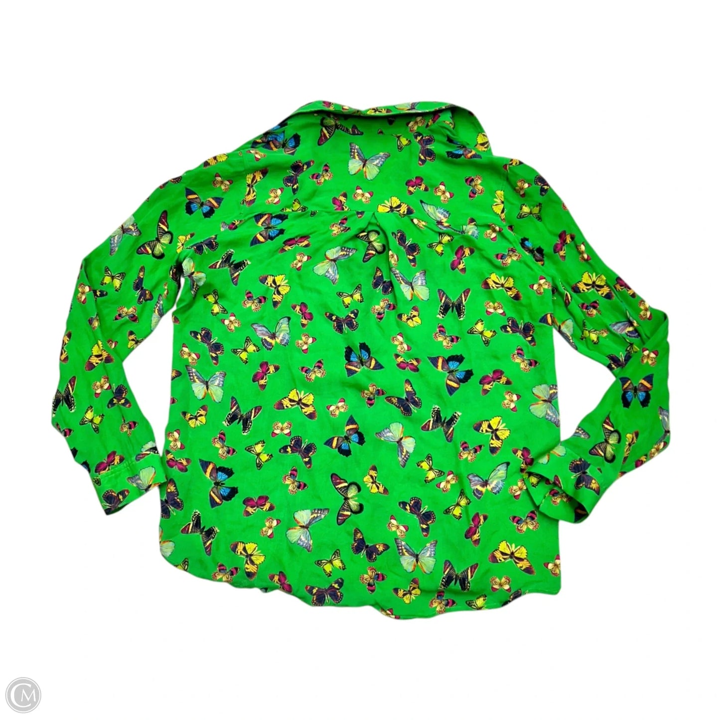 Top Long Sleeve By L Agence In Green & Purple, Size: S