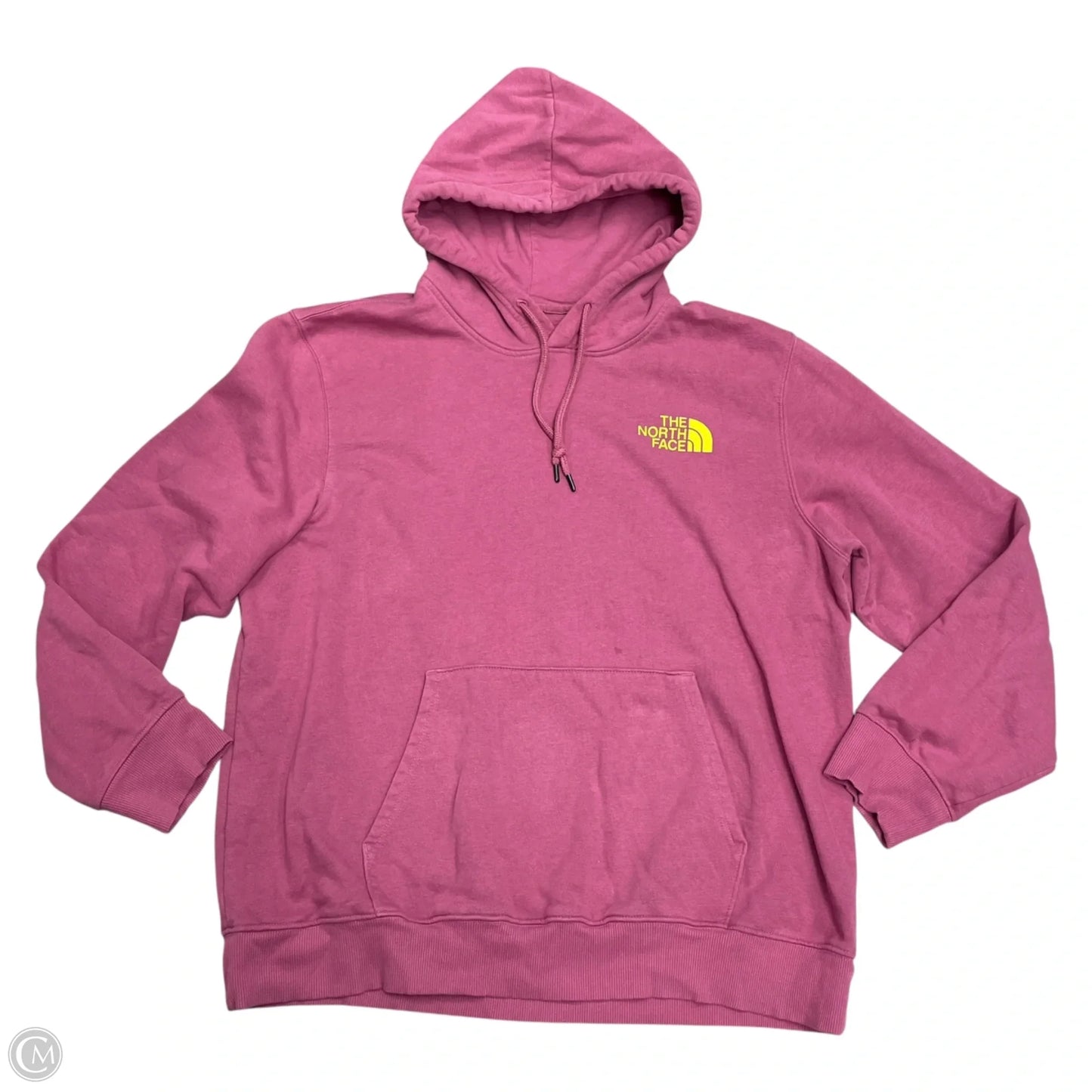 Sweatshirt Hoodie By The North Face In Pink & Yellow, Size: Xl