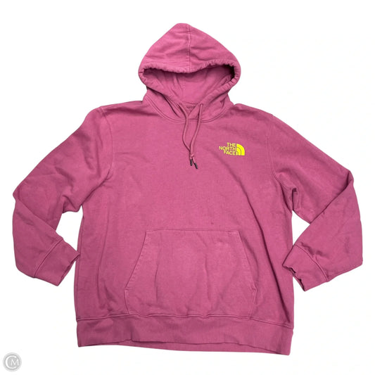 Sweatshirt Hoodie By The North Face In Pink & Yellow, Size: Xl