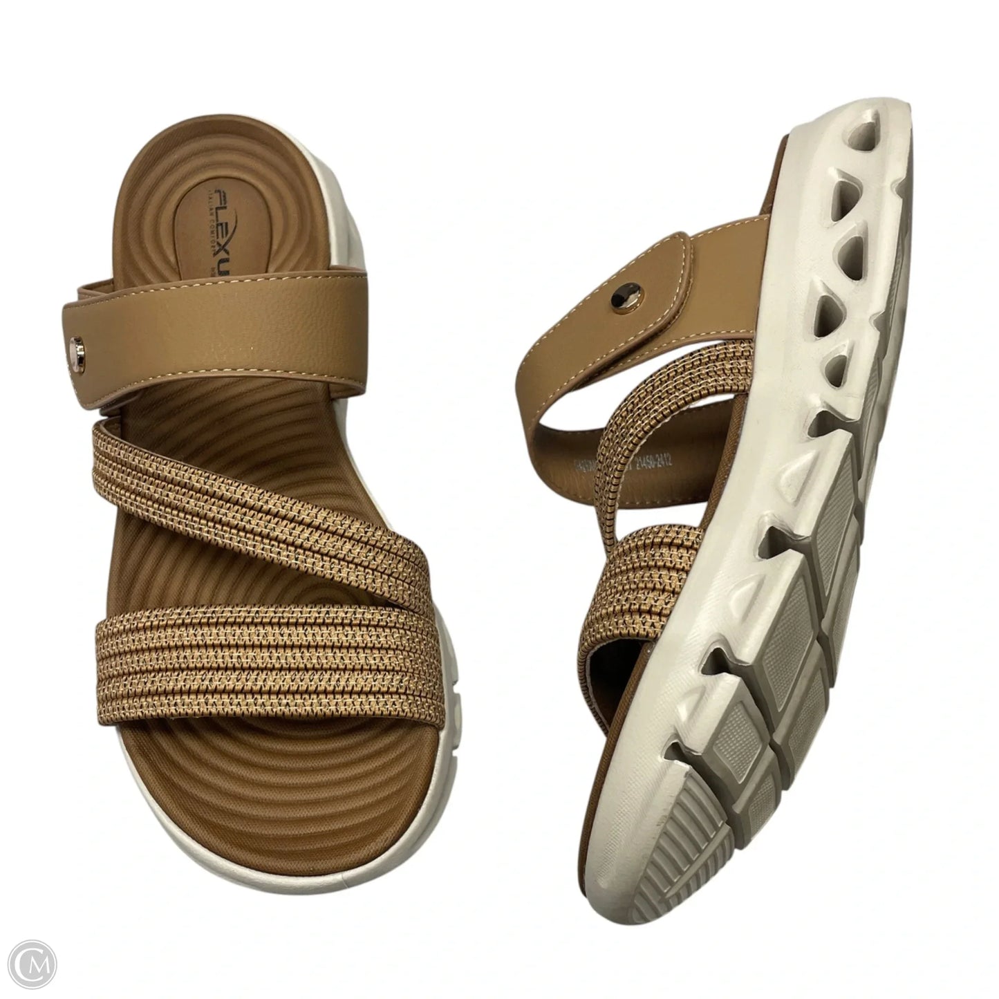 Sandals Flats By Clothes Mentor In Tan, Size: 9.5