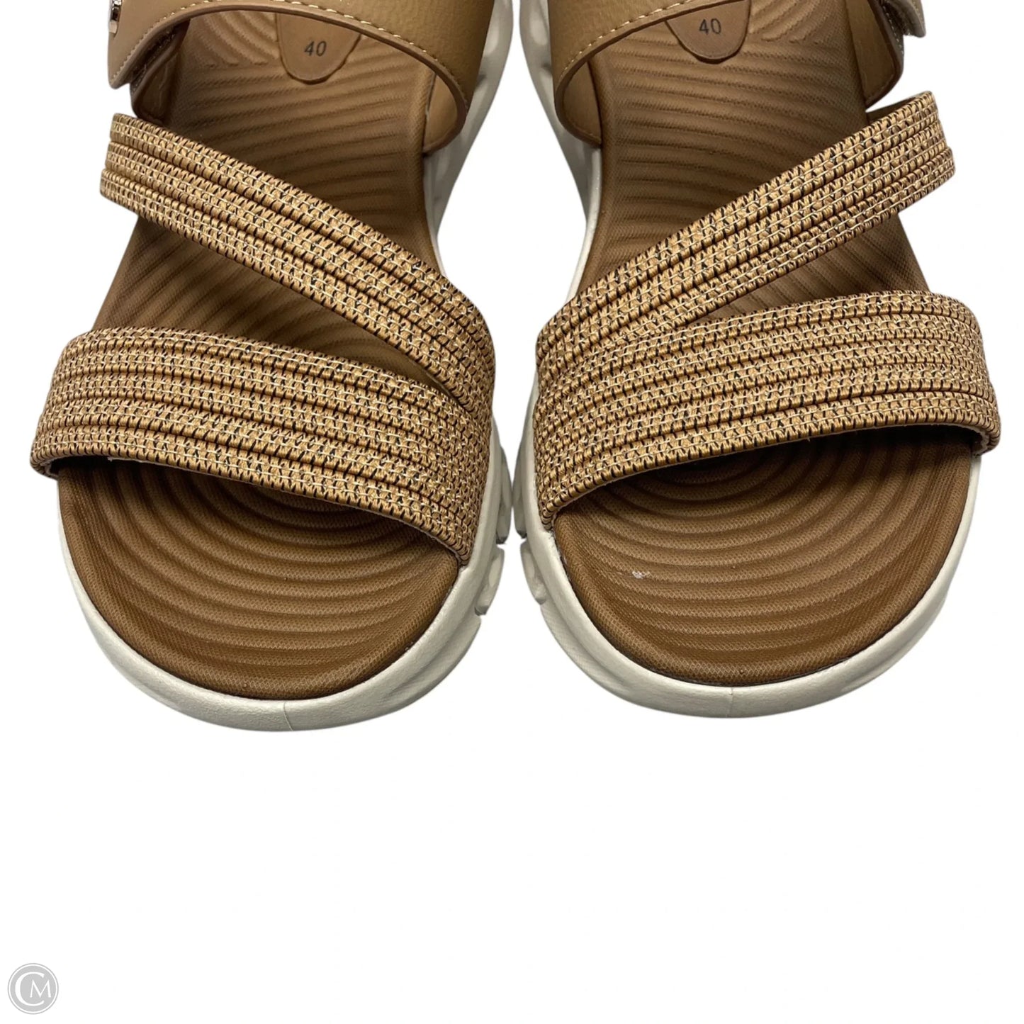 Sandals Flats By Clothes Mentor In Tan, Size: 9.5