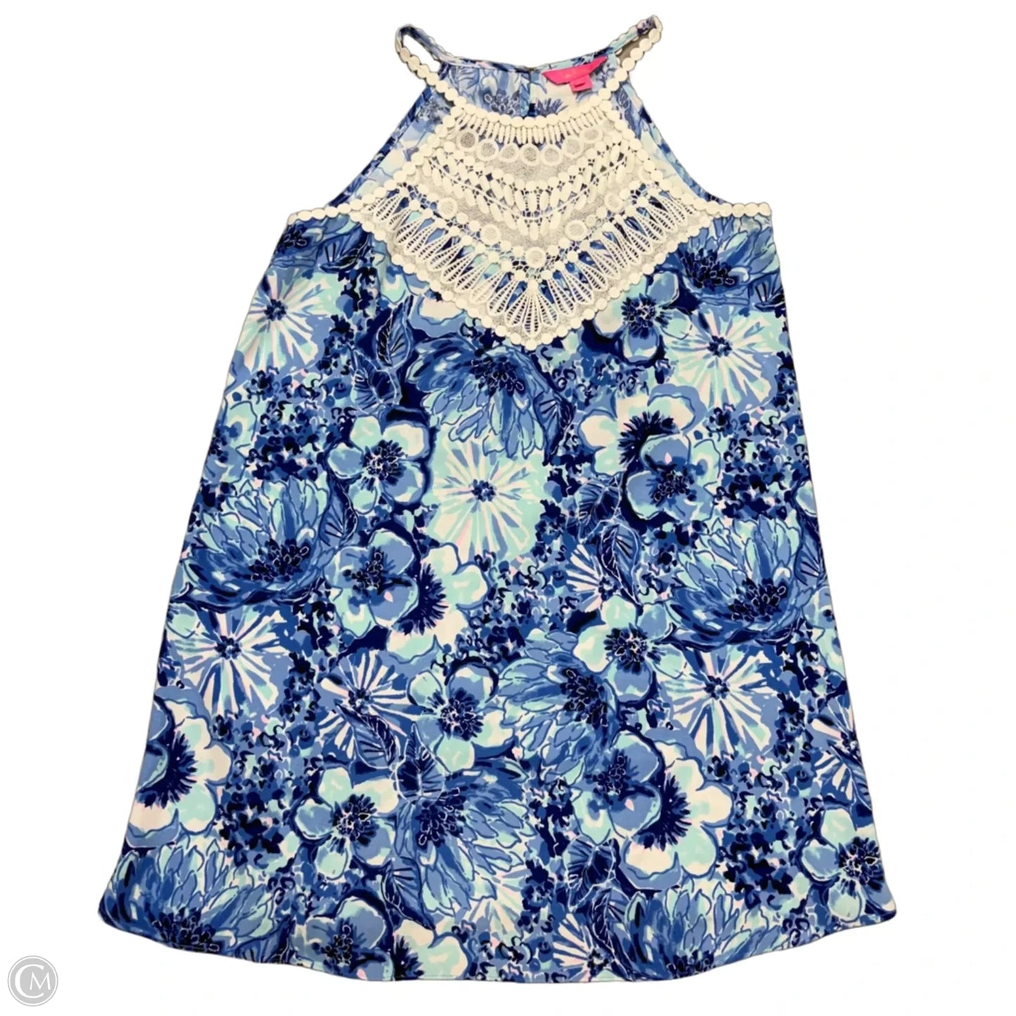 Dress Designer By Lilly Pulitzer In Blue & White, Size: M