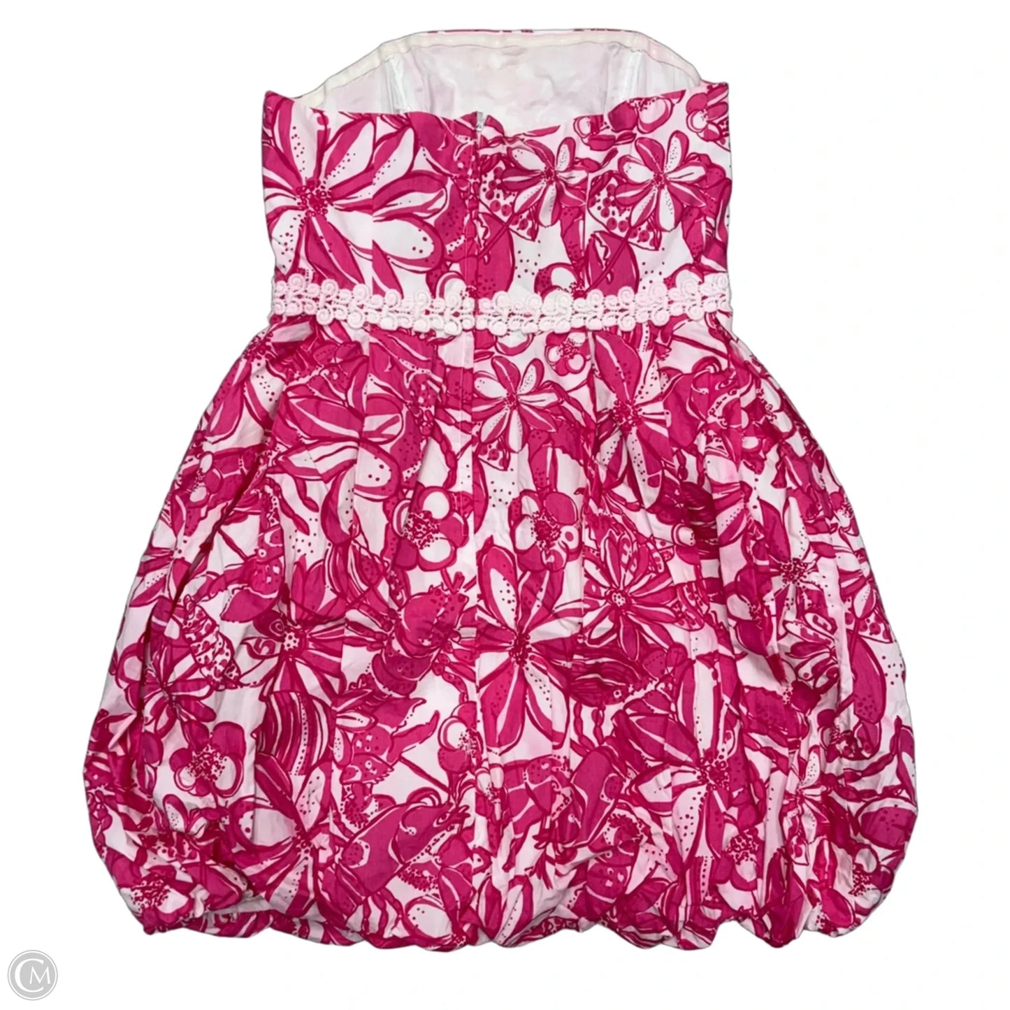 Dress Designer By Lilly Pulitzer In Pink & White, Size: M