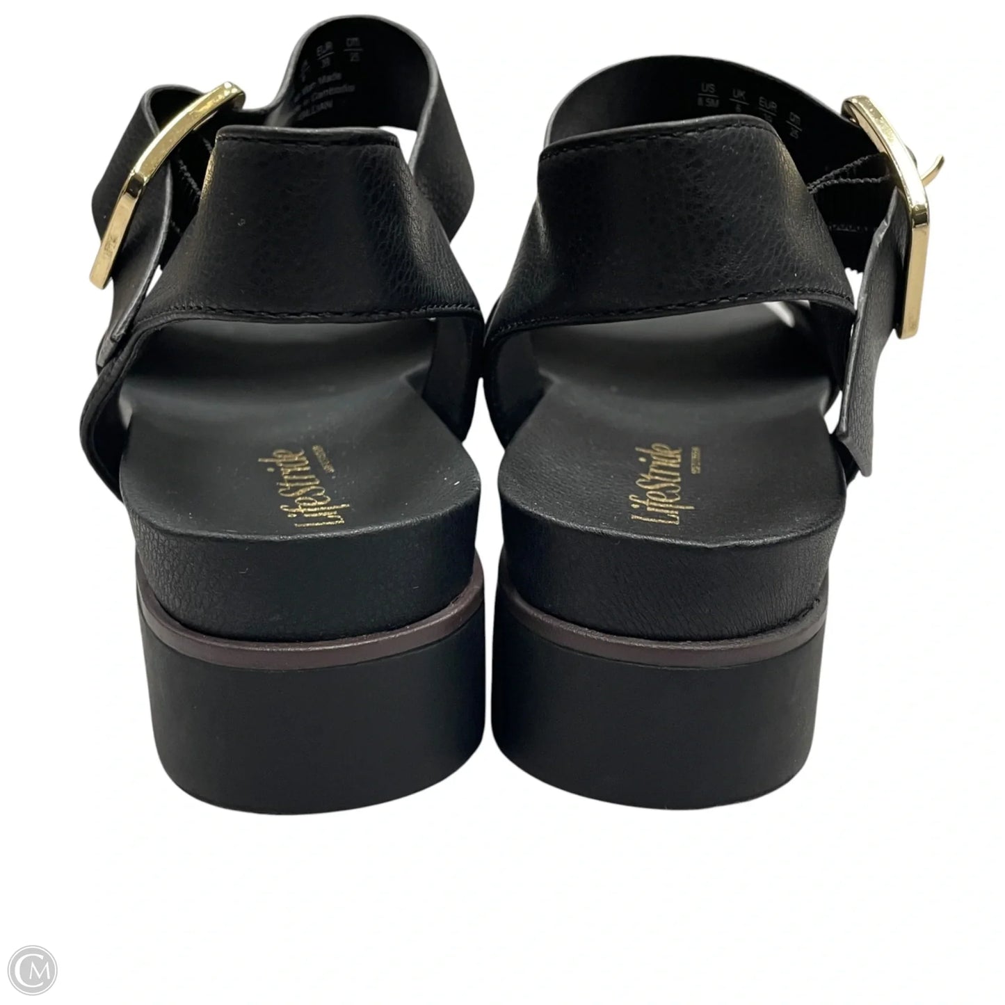 Sandals Flats By Life Stride In Black, Size: 8.5