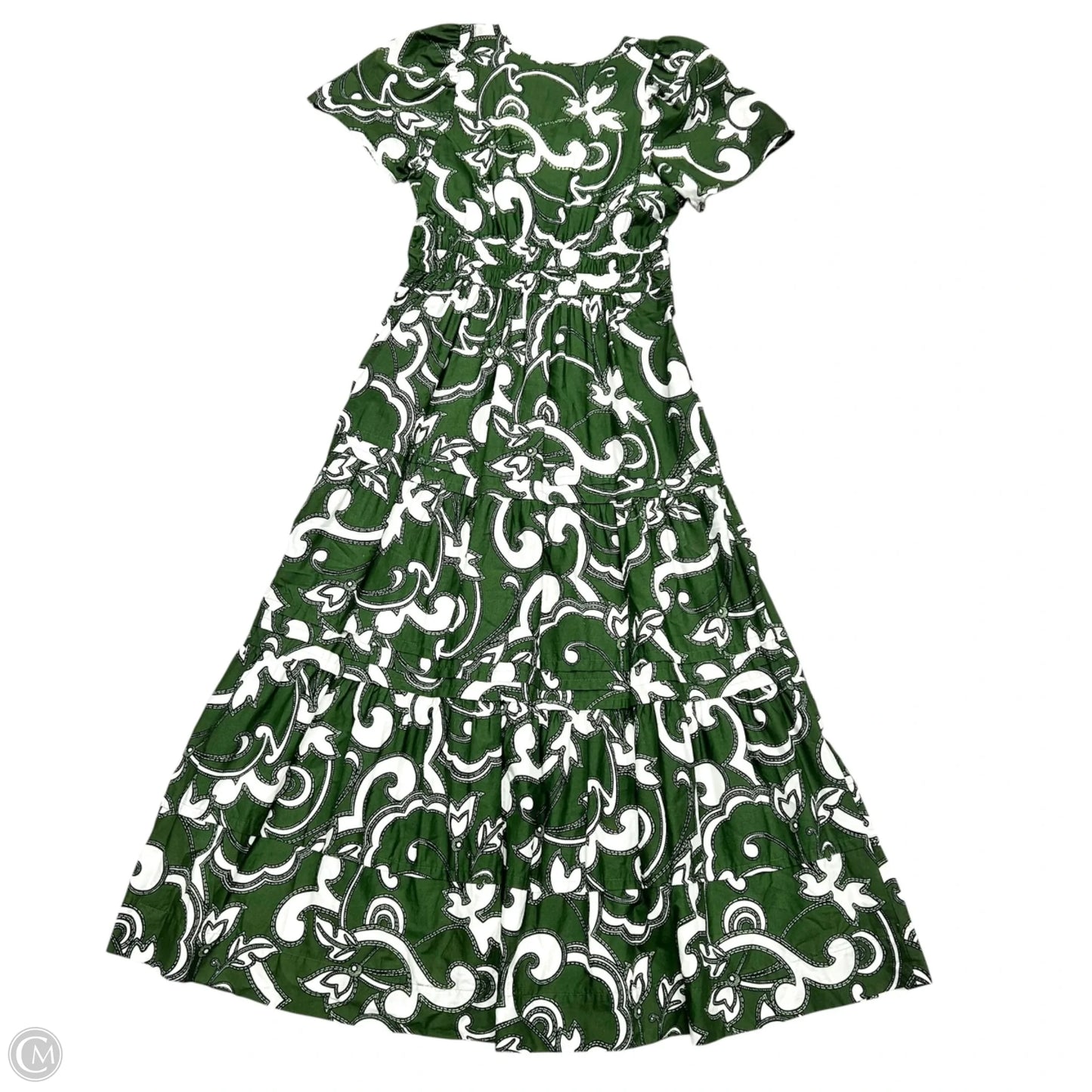 Dress Casual Maxi By Anthropologie In Green & White, Size: S