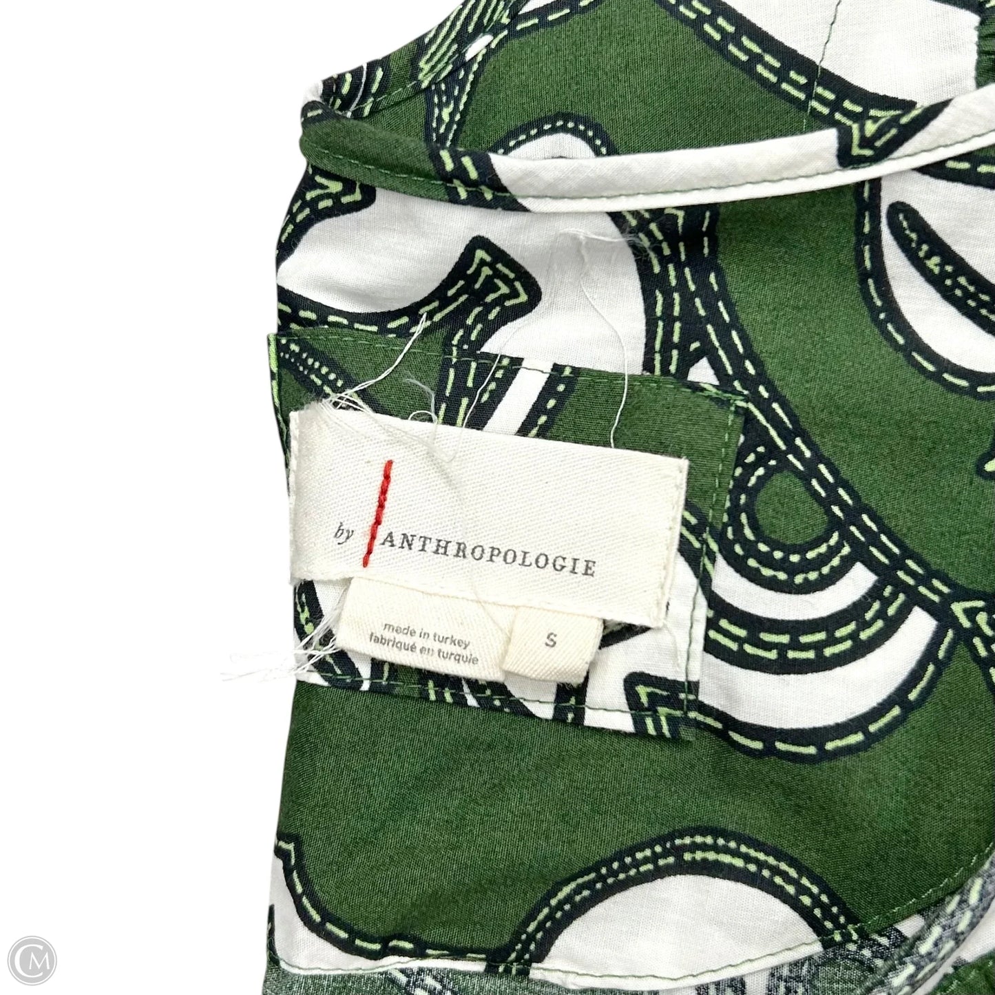 Dress Casual Maxi By Anthropologie In Green & White, Size: S