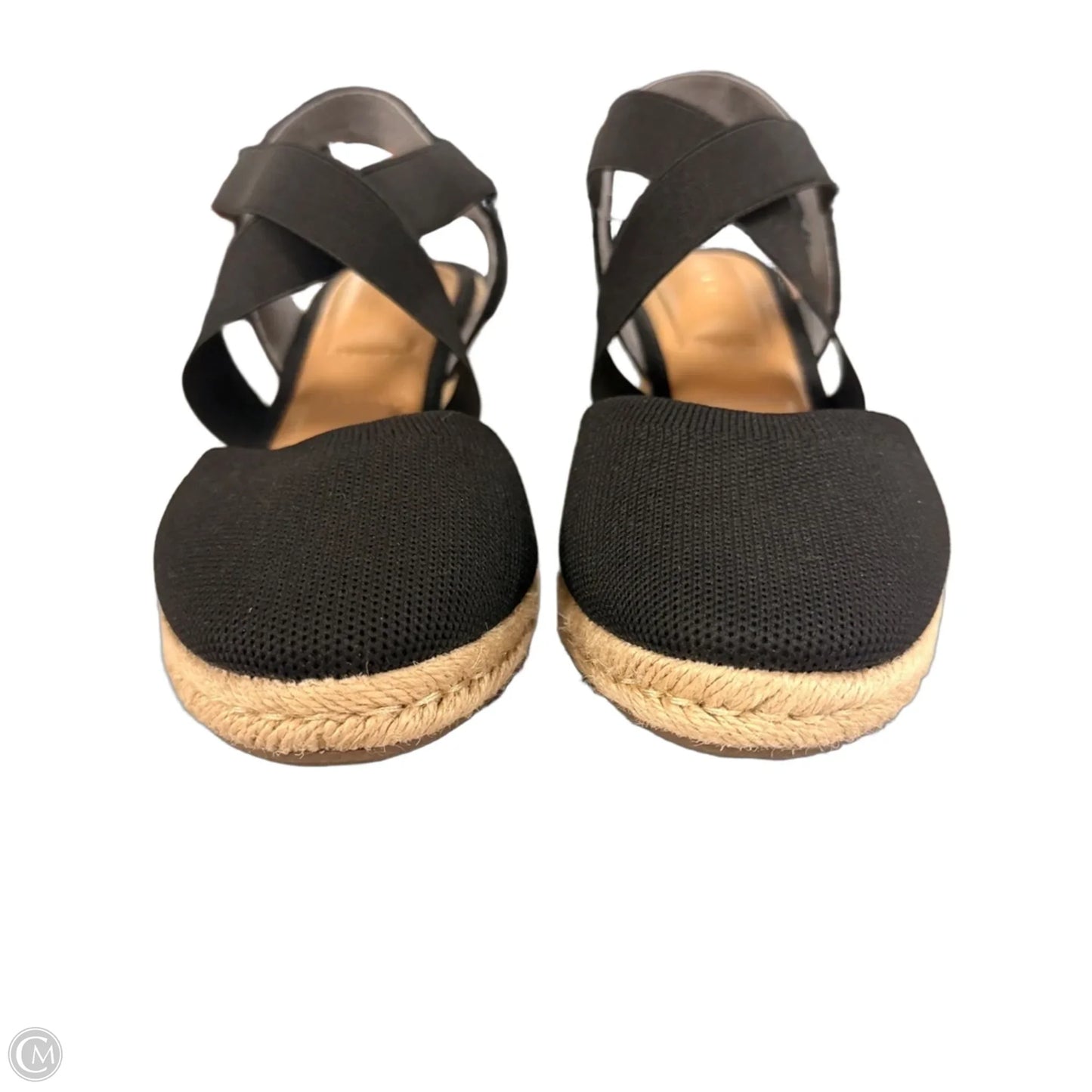 Sandals Heels Wedge By Kelly And Katie In Black, Size: 6.5