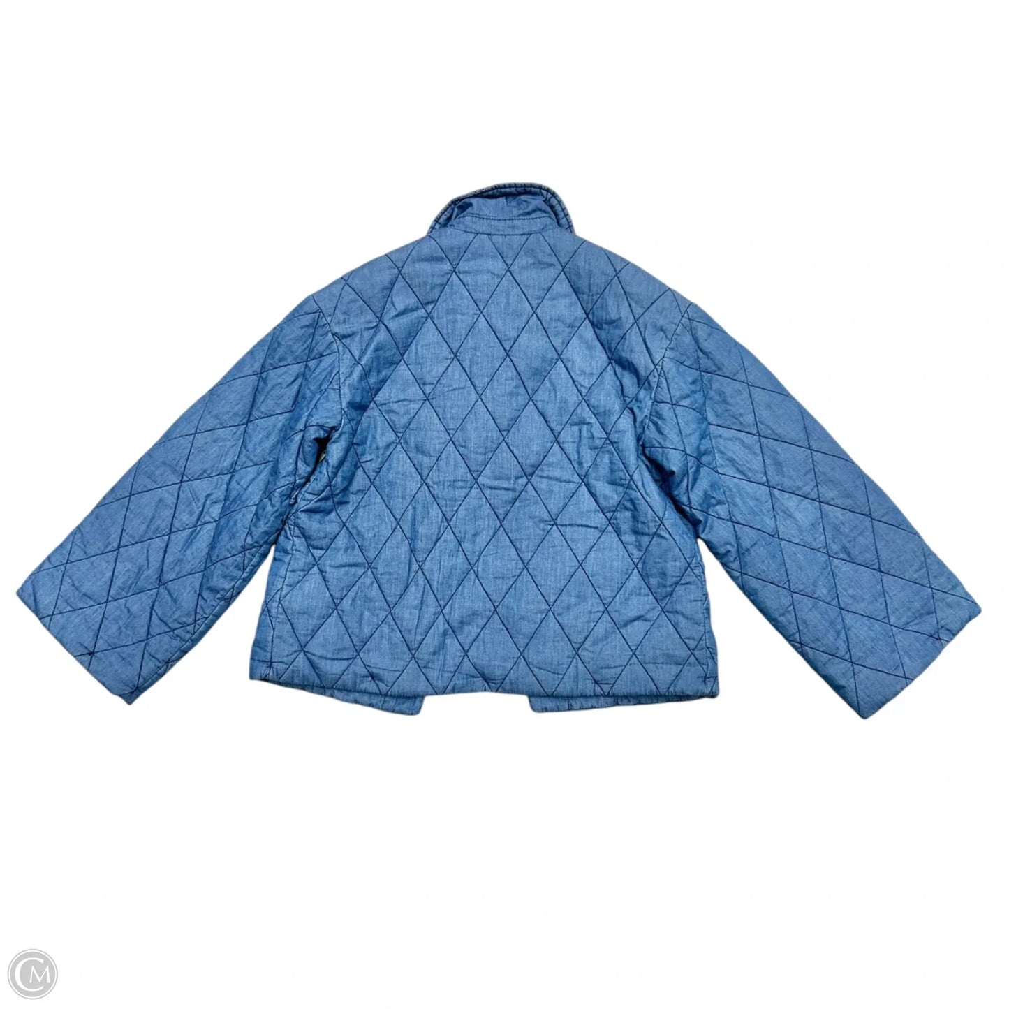 Jacket Puffer & Quilted By Na-kd In Blue Denim, Size: S