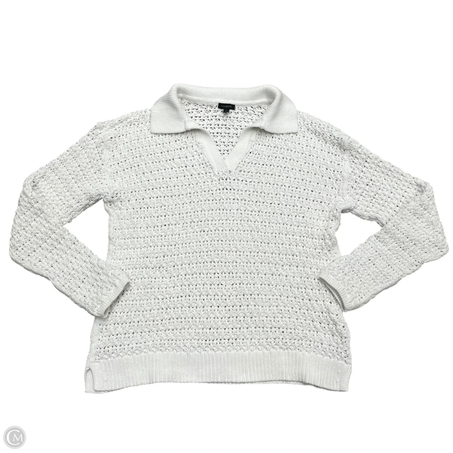 Sweater By Talbots In White, Size: M