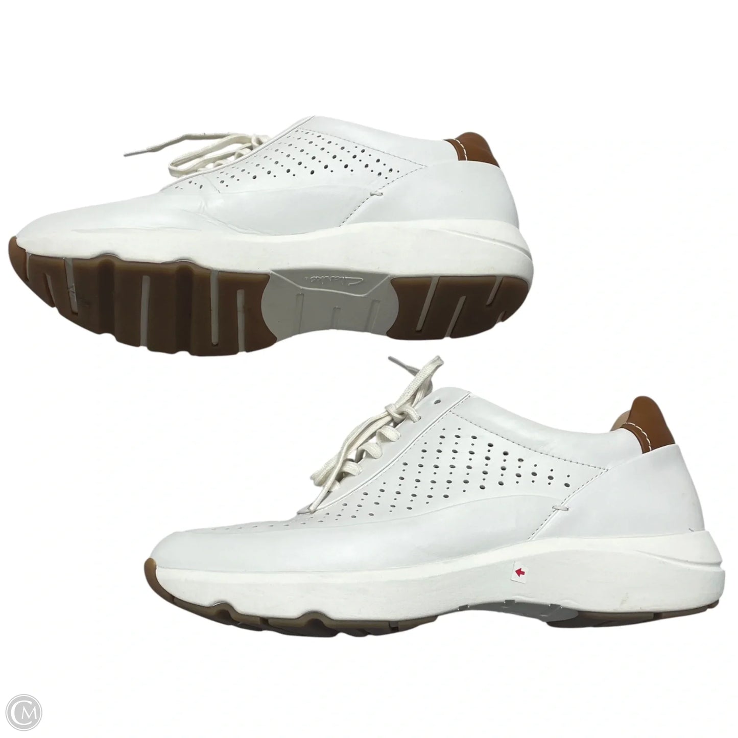 Shoes Sneakers By Clarks In Cream, Size: 12