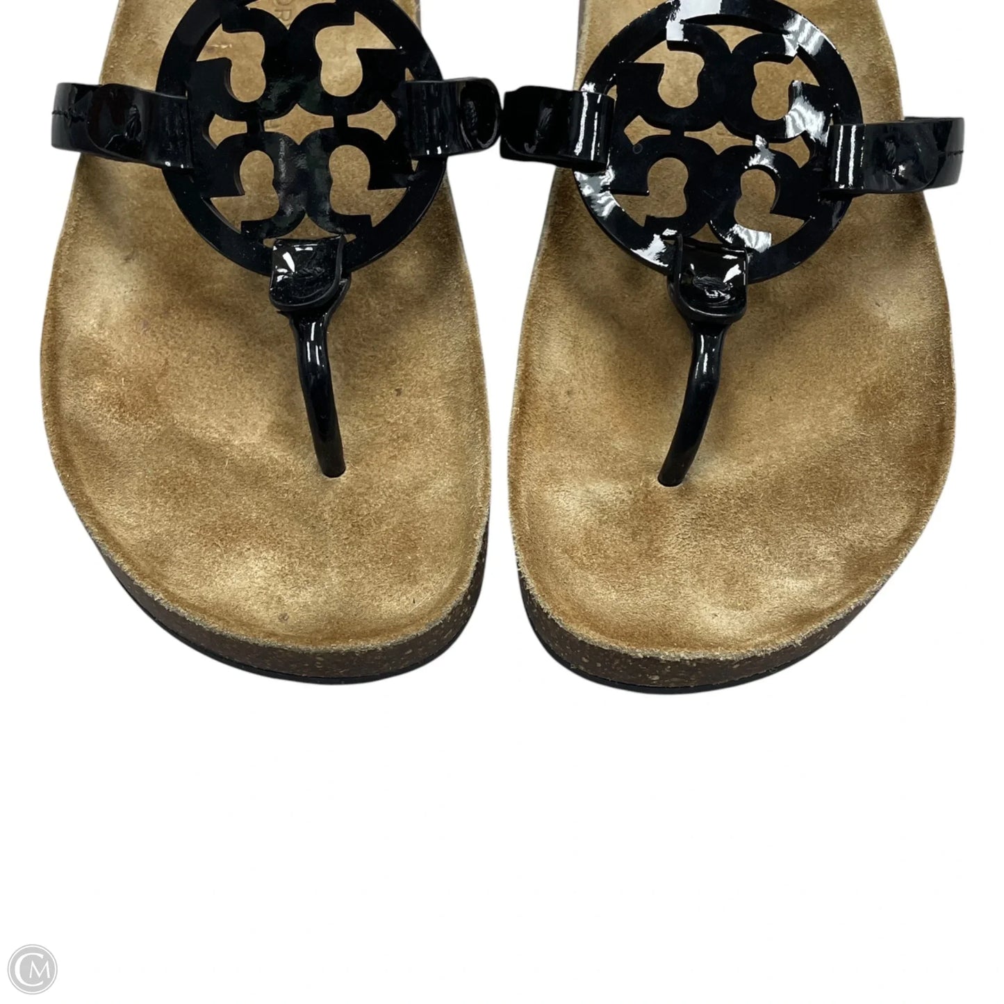 Sandals Designer By Tory Burch In Black & Tan, Size: 8.5