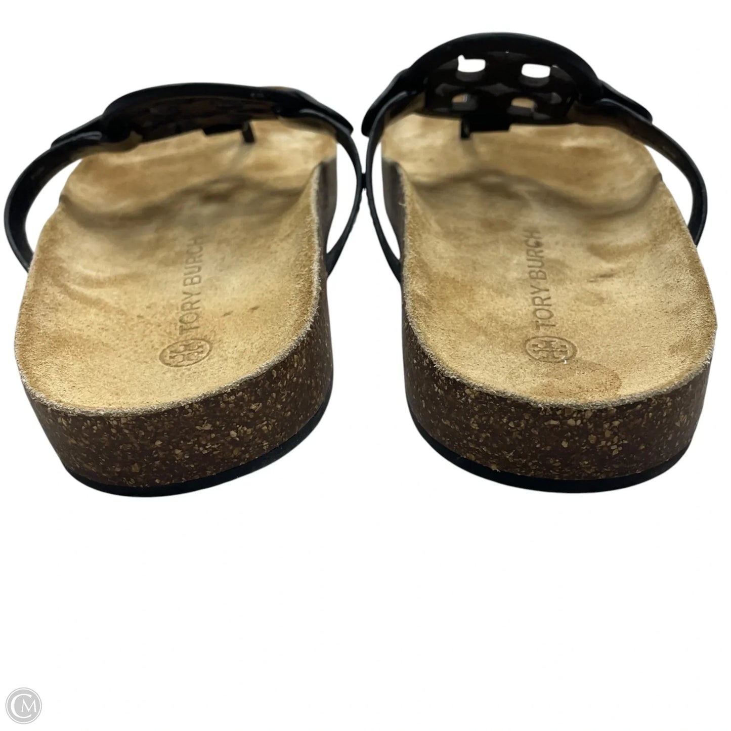 Sandals Designer By Tory Burch In Black & Tan, Size: 8.5
