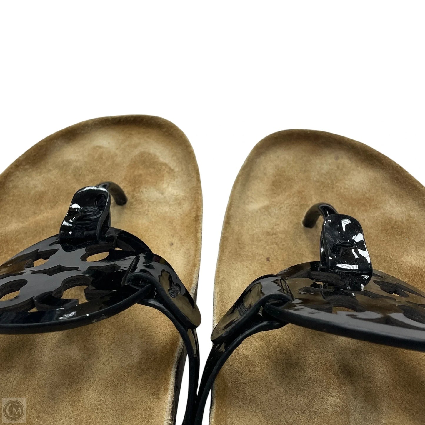 Sandals Designer By Tory Burch In Black & Tan, Size: 8.5