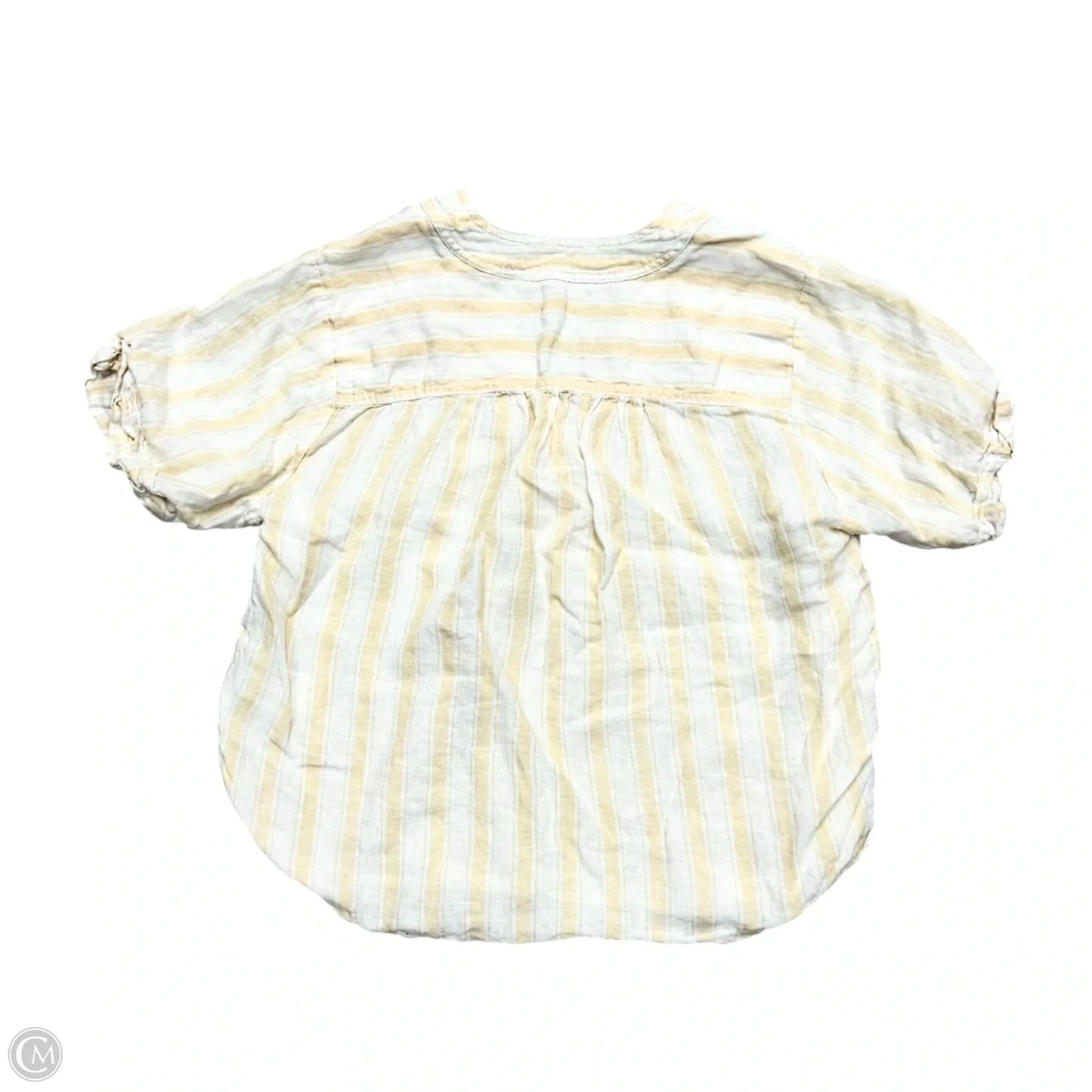 Top Short Sleeve By Pilcro In Cream & White, Size: S