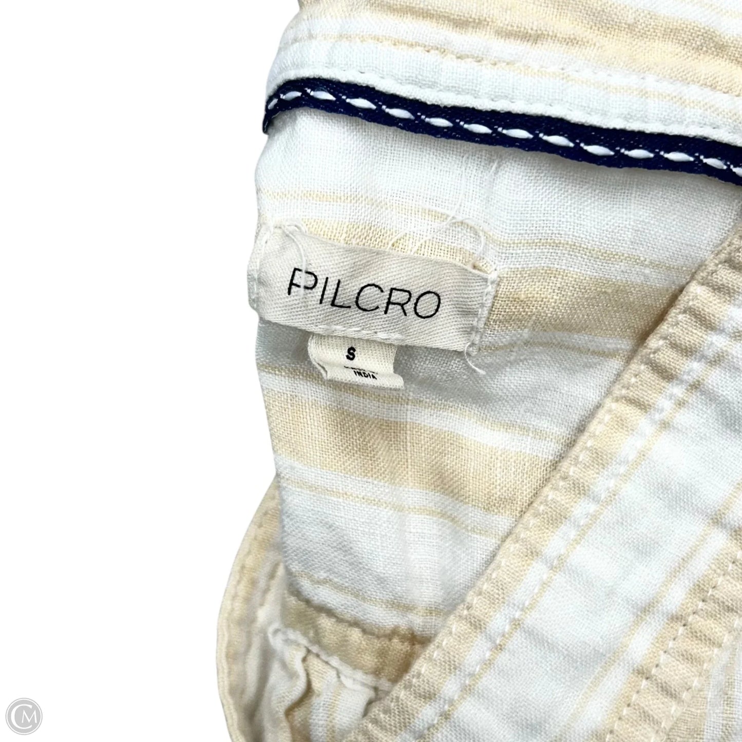 Top Short Sleeve By Pilcro In Cream & White, Size: S