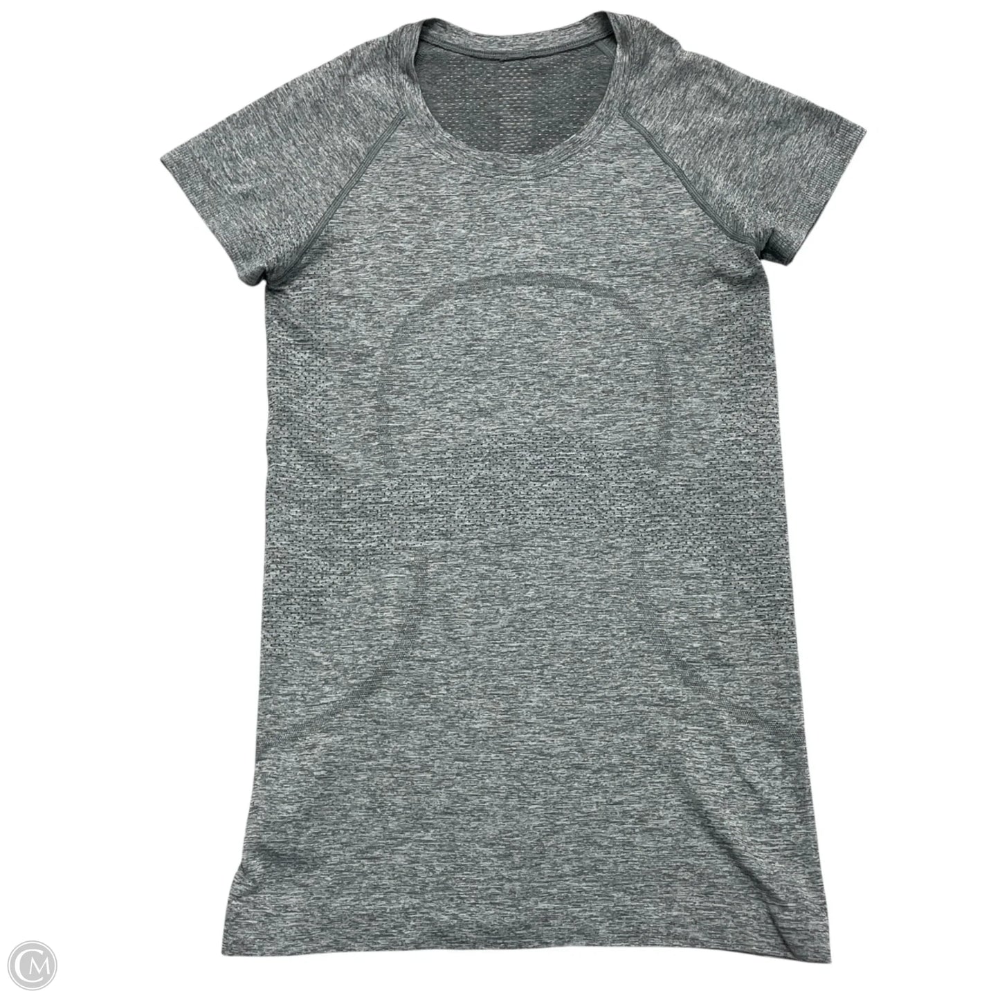 Athletic Top Short Sleeve By Lululemon In Grey, Size: S