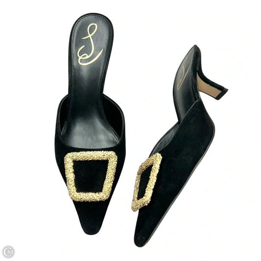 Shoes Heels Kitten By Sam Edelman In Black & Gold, Size: 6.5