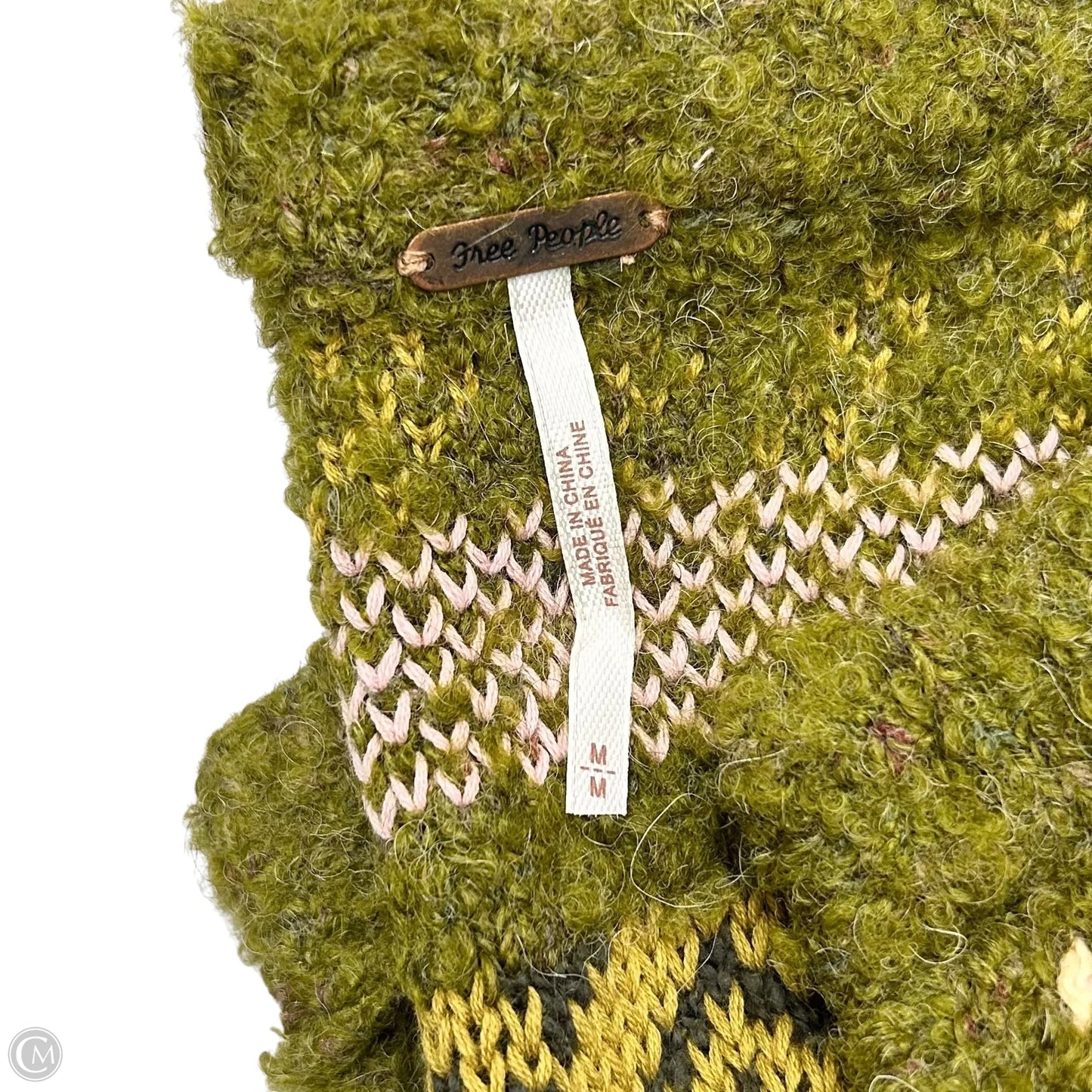 Sweater By Free People In Green & Pink, Size: M